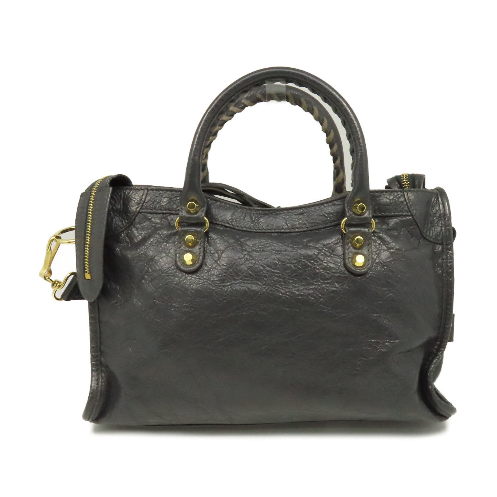 BALENCIAGA 牛皮皮革Classic City 2Way Shoulder Bag手挽肩背兩用袋碳灰色
