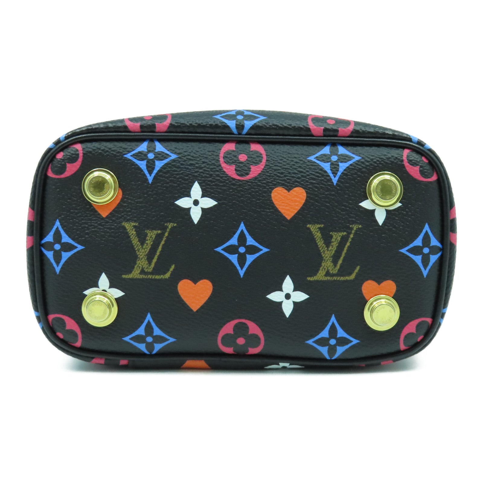 LOUIS VUITTON Game On Monogram Vanity PM金扣手挽肩背兩用袋黑色