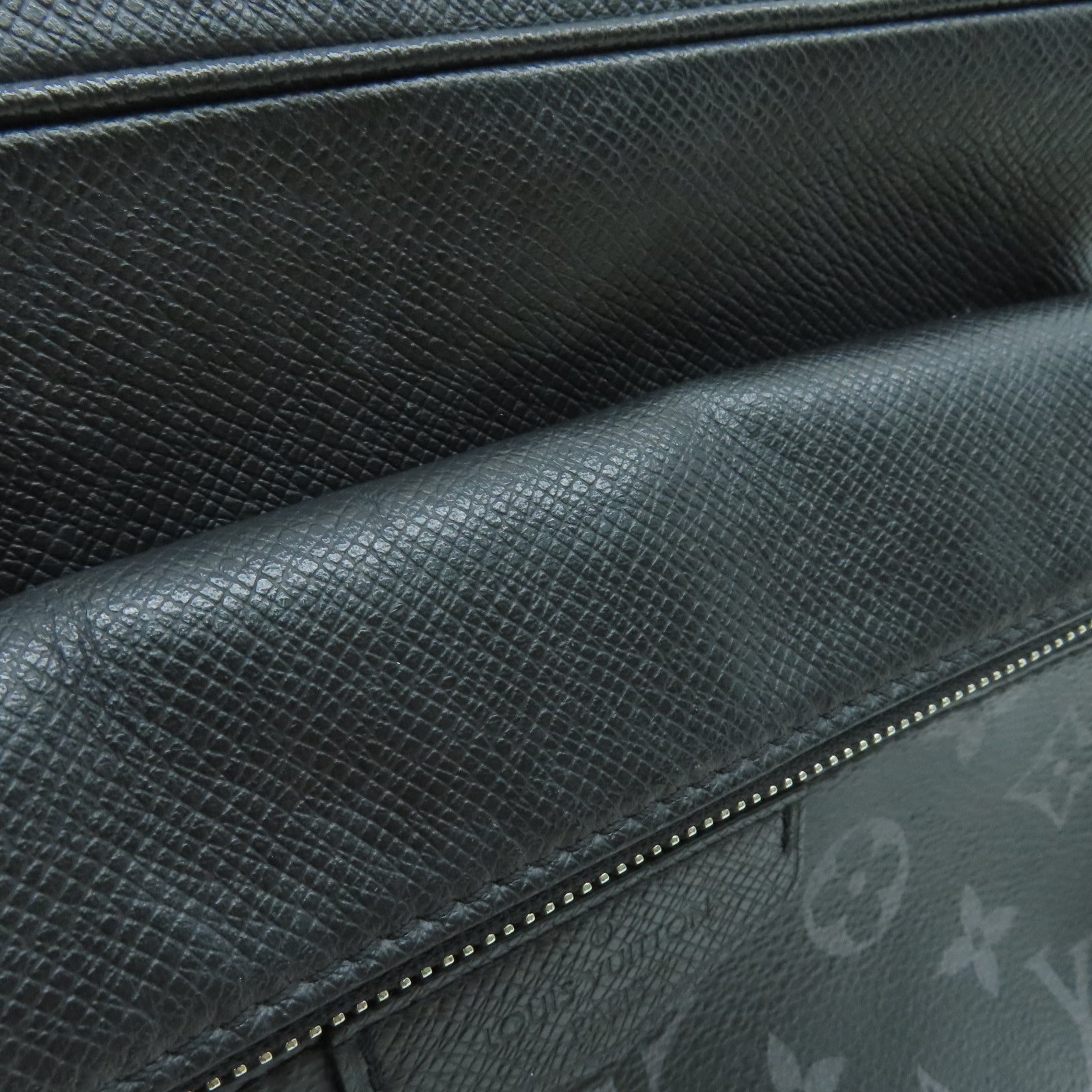 LOUIS VUITTON Monogram Eclipse Outdoor Messenger PM Silver Buckle Shoulder Bag Black