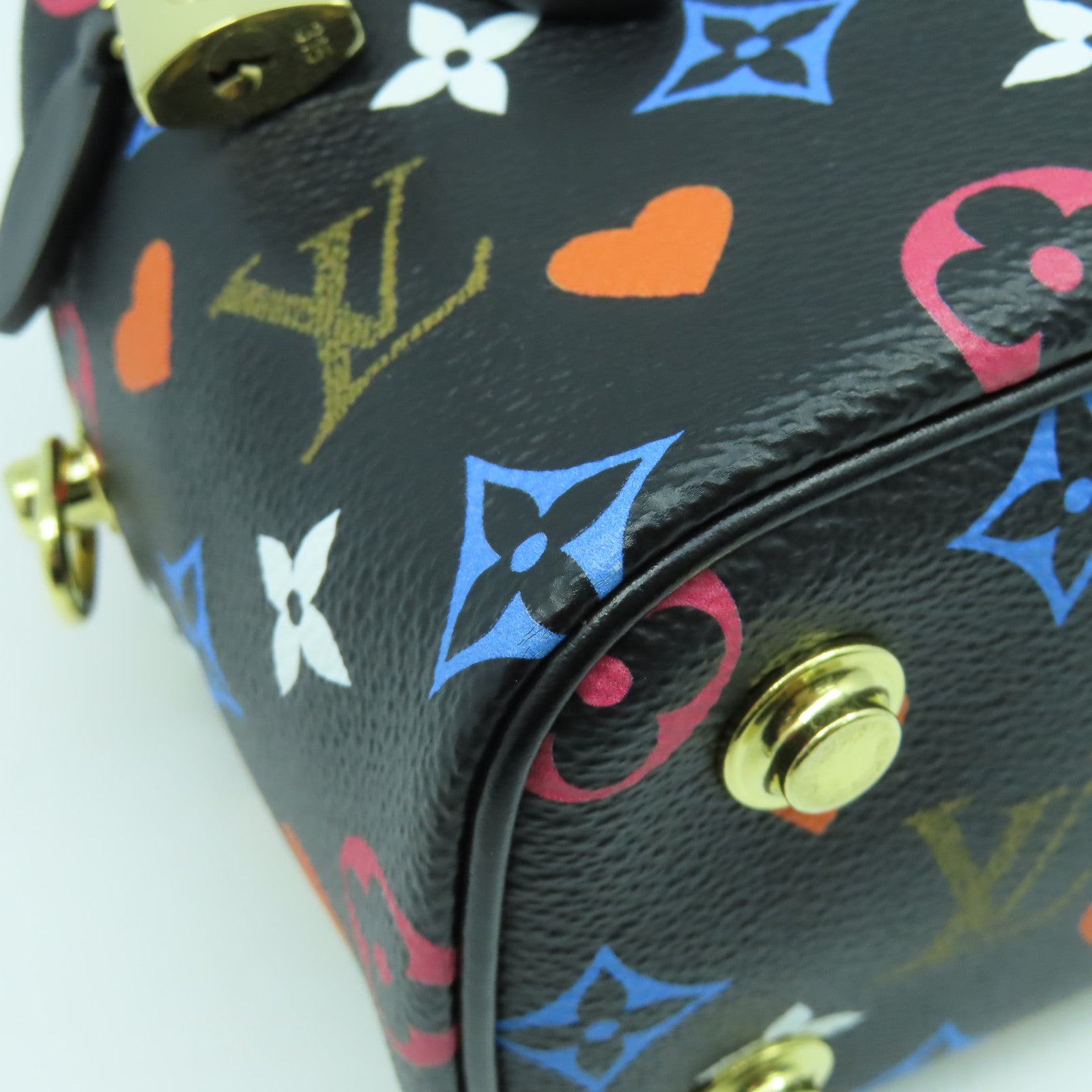 LOUIS VUITTON Game On Monogram Vanity PM金扣手挽肩背兩用袋黑色