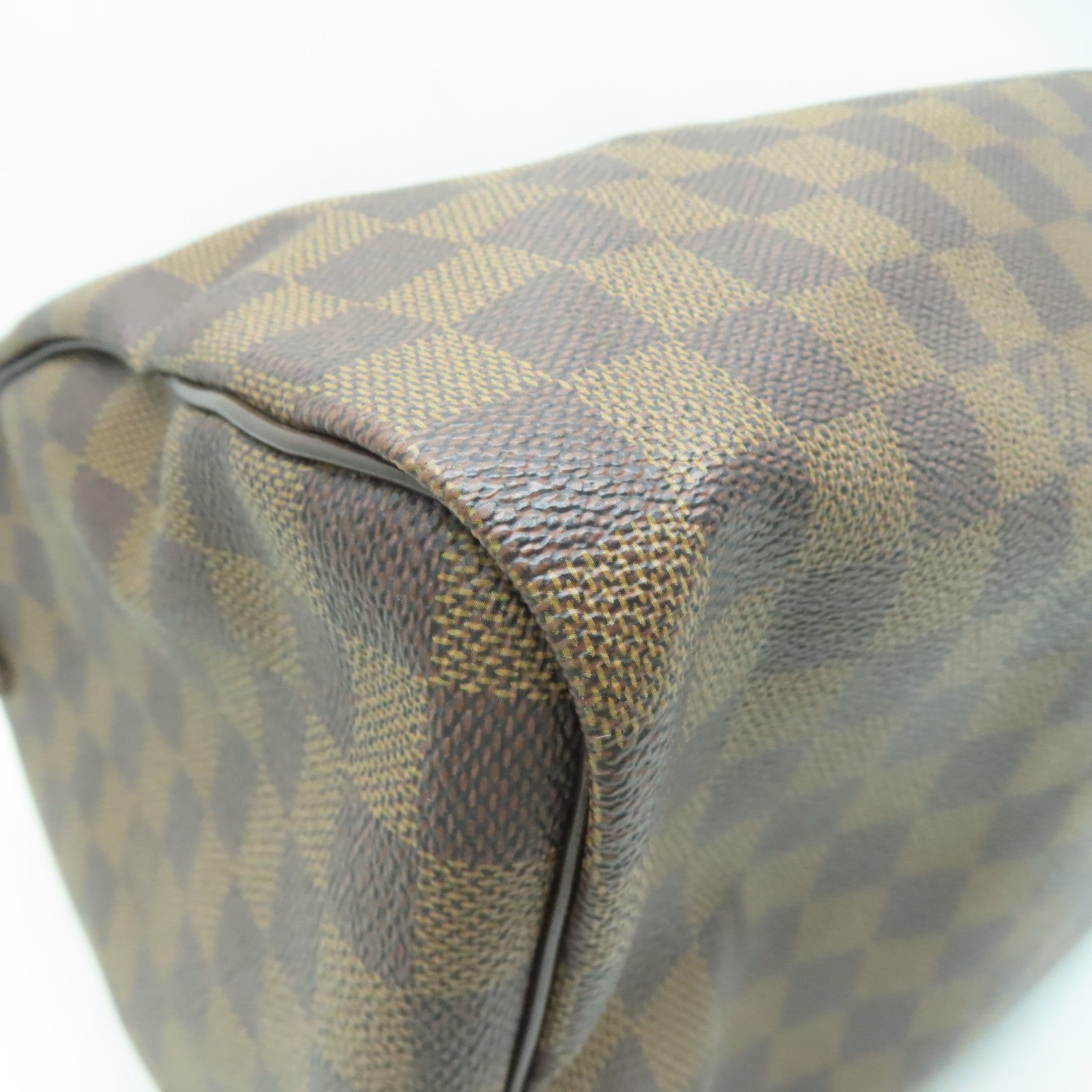 LOUIS VUITTON Damier Speedy 35金扣手挽袋啡色