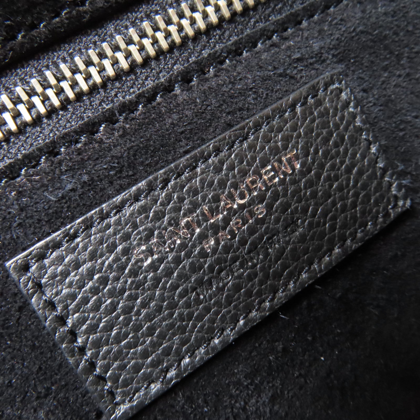 SAINT LAURENT 牛皮皮革Cabas Rive Gauche Bag手挽肩背兩用袋黑色
