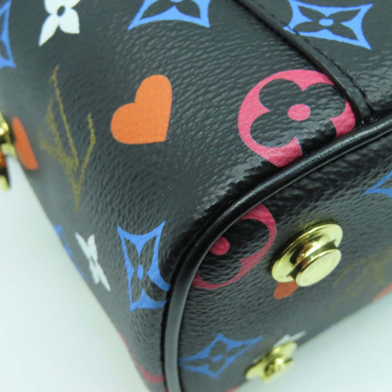 LOUIS VUITTON Game On Monogram Vanity PM金扣手挽肩背兩用袋黑色