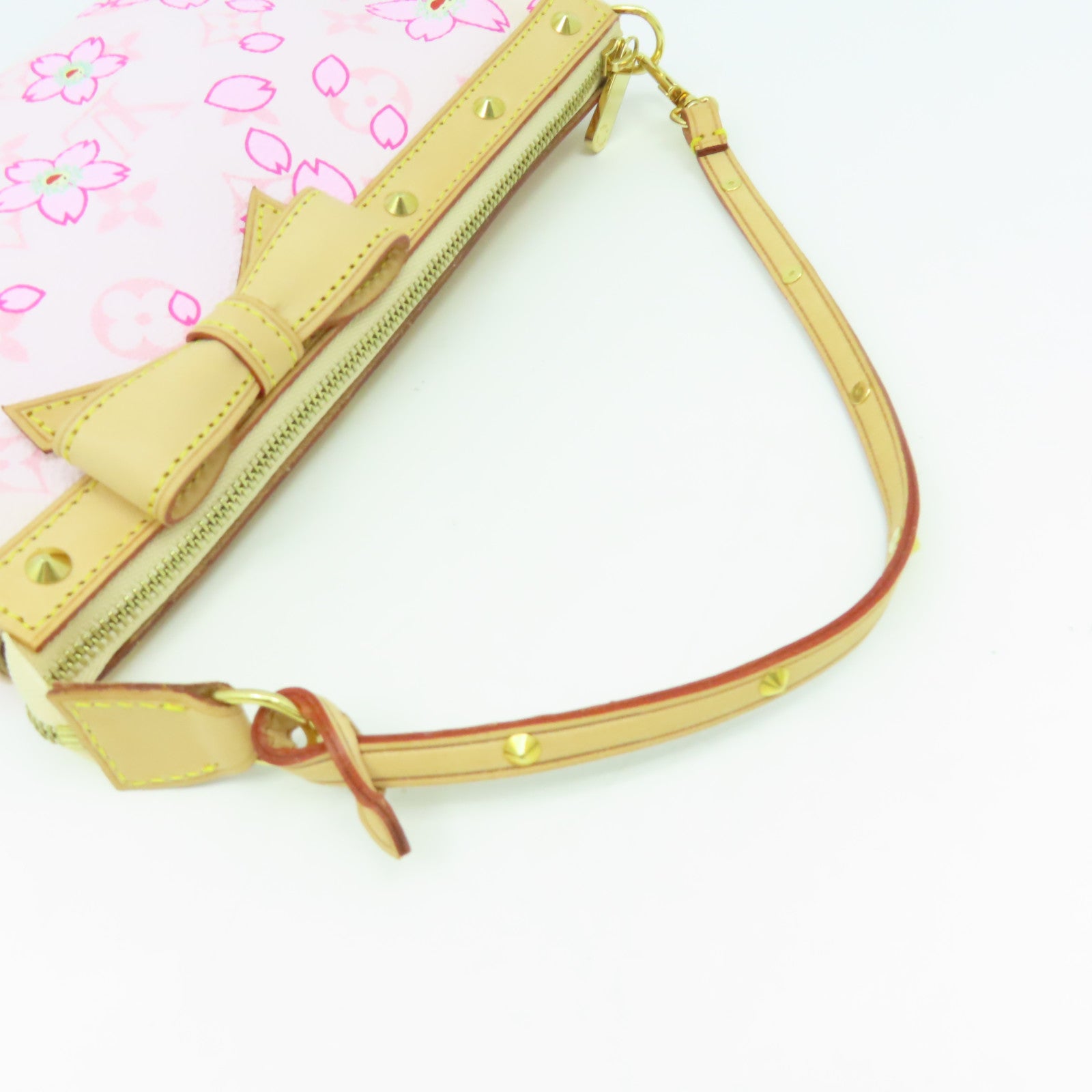 LOUIS VUITTON Monogram Cherry Blossom Pochette手挽袋粉紅色