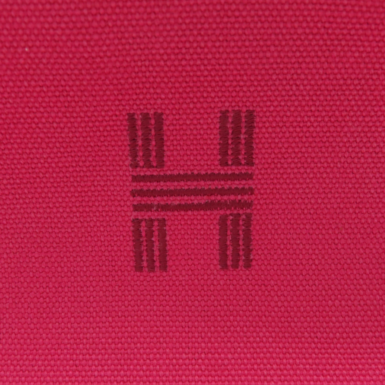 HERMES 帆布Bride a Brac Case銀扣手挽袋粉紅色