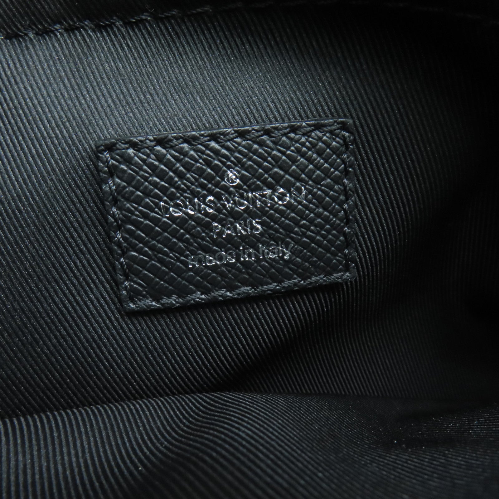 LOUIS VUITTON Monogram Eclipse Outdoor Messenger PM Silver Buckle Shoulder Bag Black