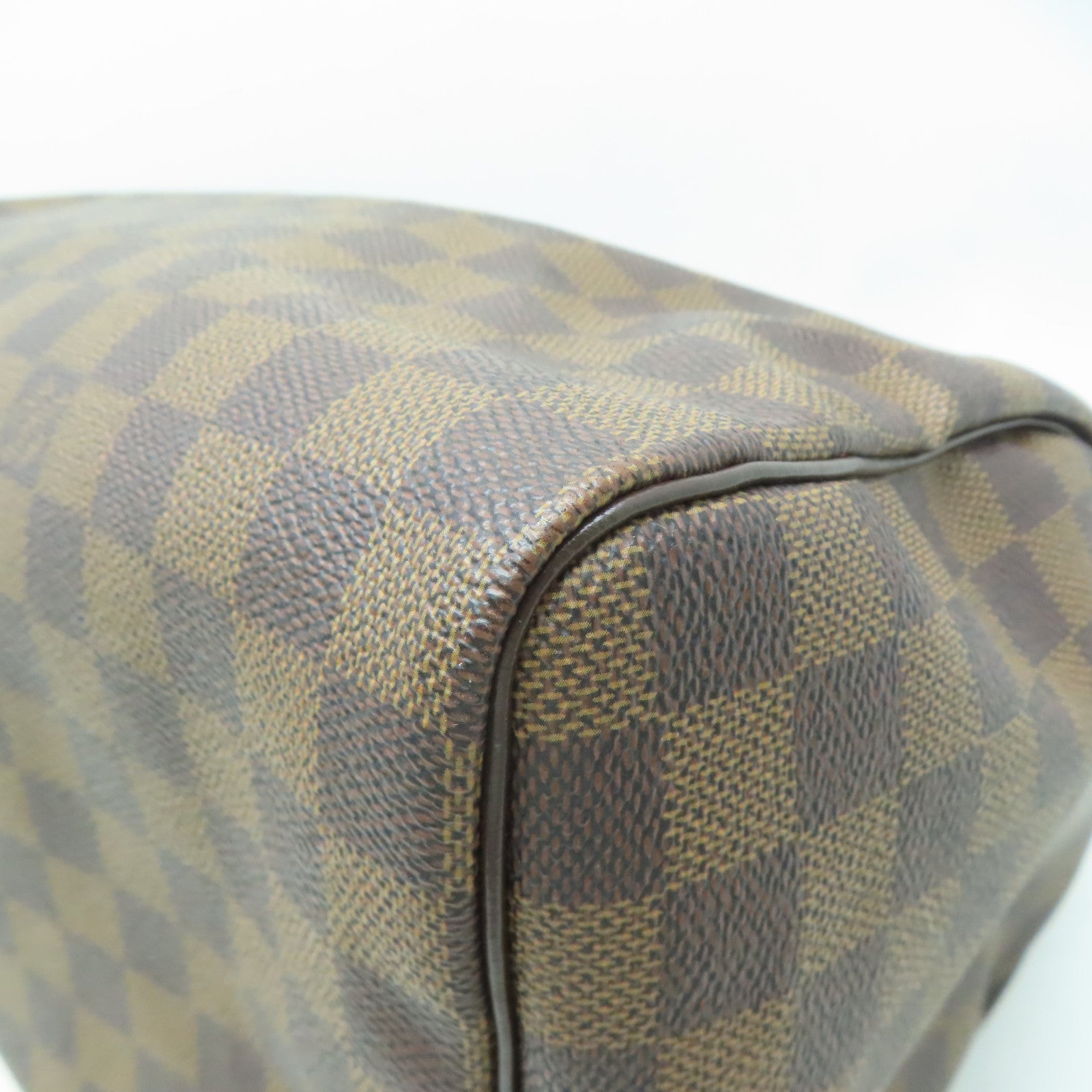 LOUIS VUITTON Damier Speedy 35金扣手挽袋啡色