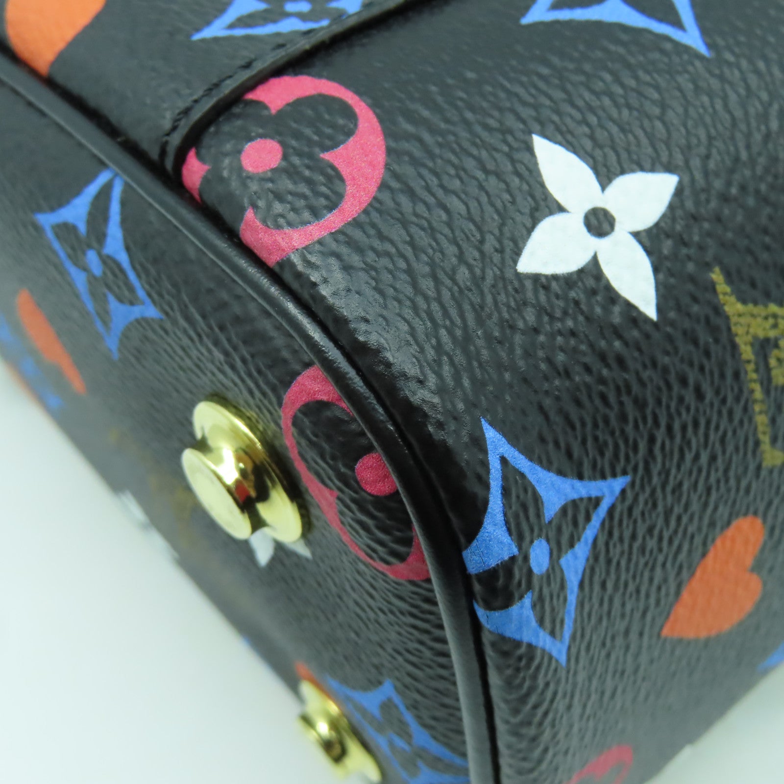 LOUIS VUITTON Game On Monogram Vanity PM金扣手挽肩背兩用袋黑色