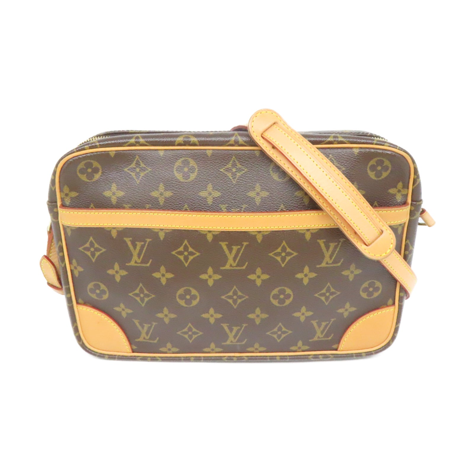 LOUIS VUITTON Monogram Trocadero 30金扣肩背袋啡色