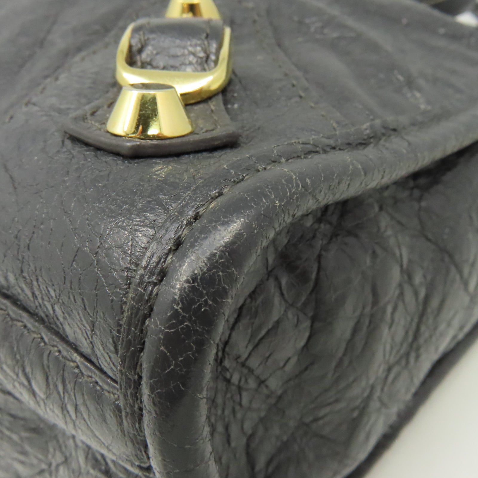 BALENCIAGA 牛皮皮革Classic City 2Way Shoulder Bag手挽肩背兩用袋碳灰色