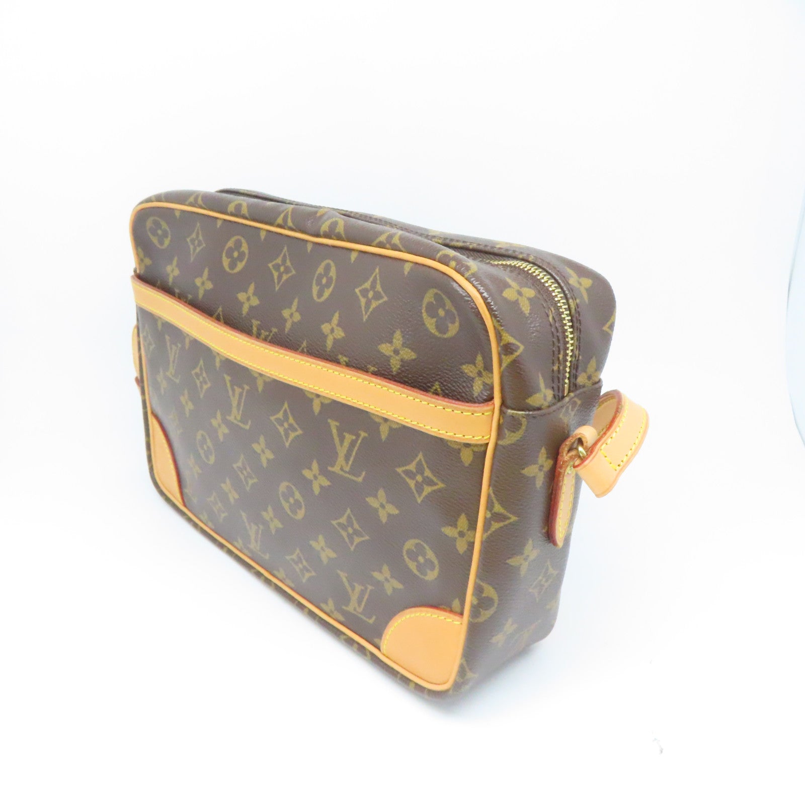 LOUIS VUITTON Monogram Trocadero 30金扣肩背袋啡色