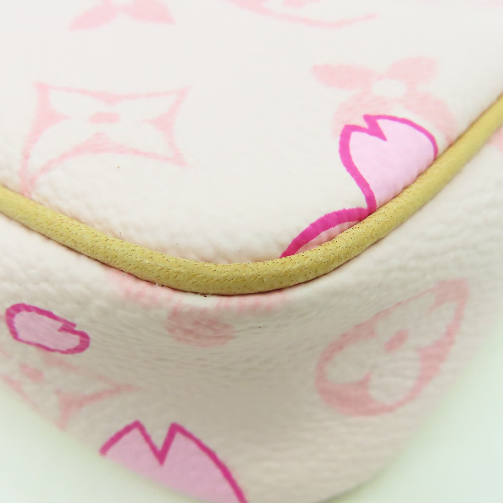 LOUIS VUITTON Monogram Cherry Blossom Pochette手挽袋粉紅色
