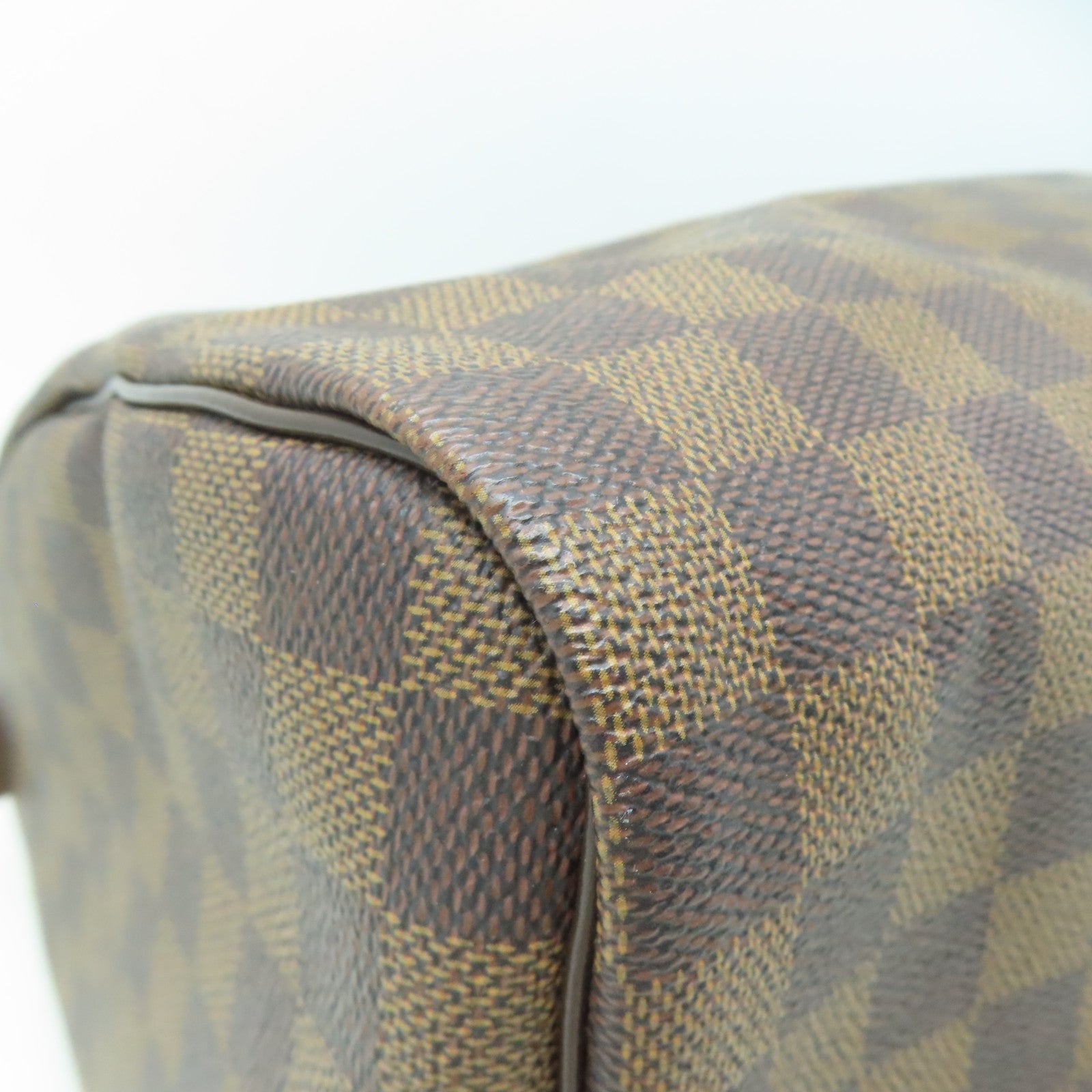 LOUIS VUITTON Damier Speedy 35金扣手挽袋啡色