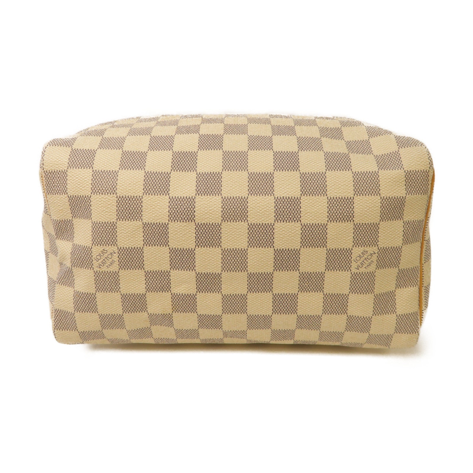 LOUIS VUITTON Damier Azur Speedy 25金扣手挽袋灰色