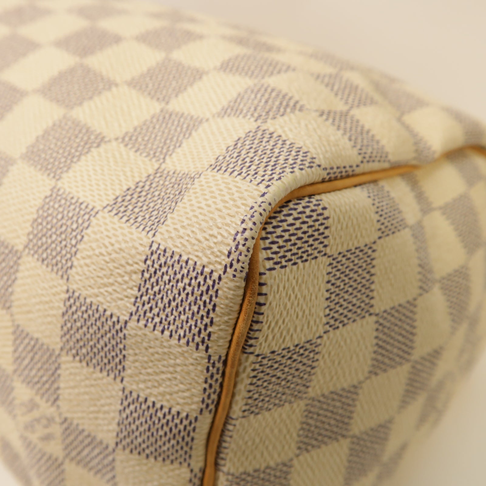 LOUIS VUITTON Damier Azur Speedy 25金扣手挽袋灰色