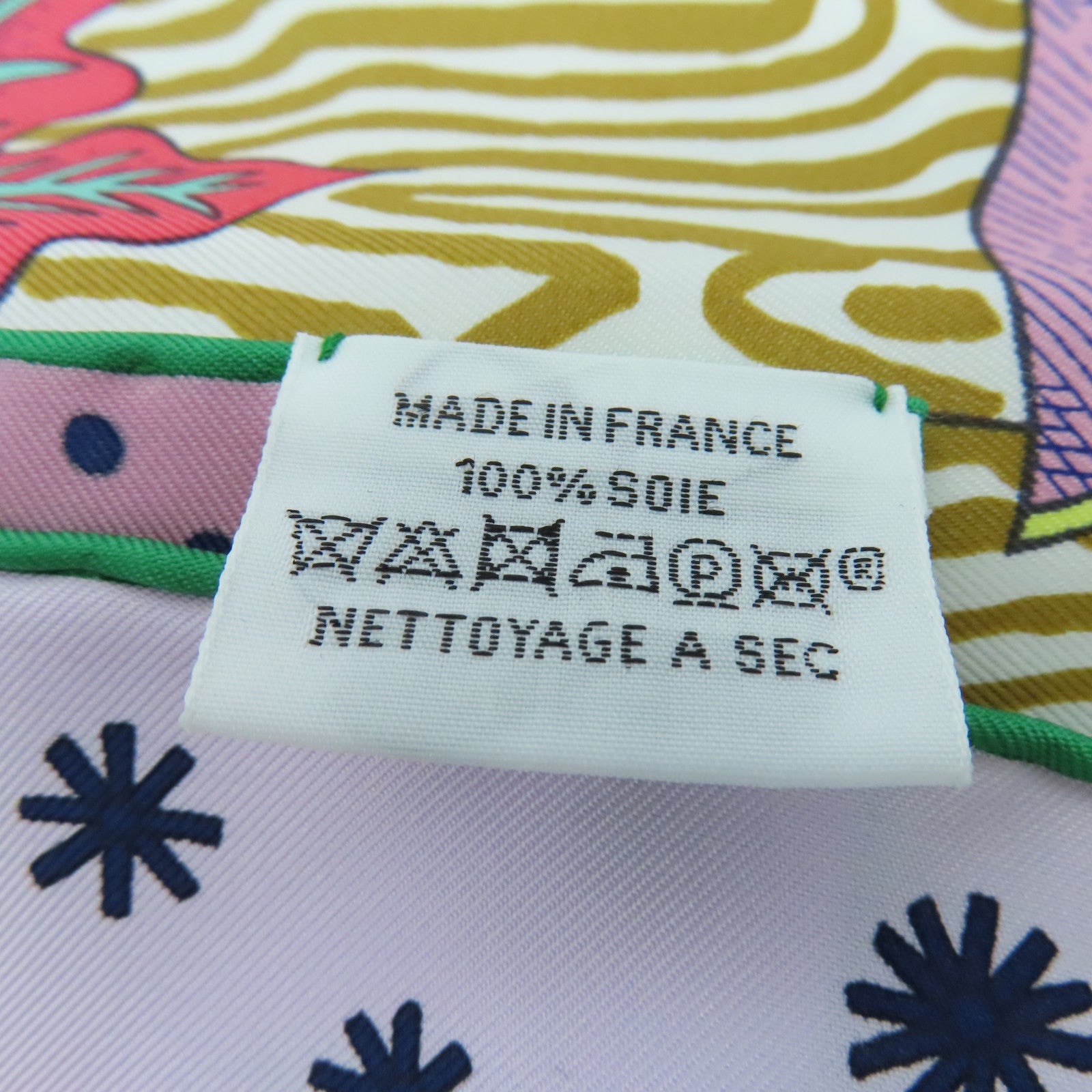 HERMES Silk Scarf Green/Color