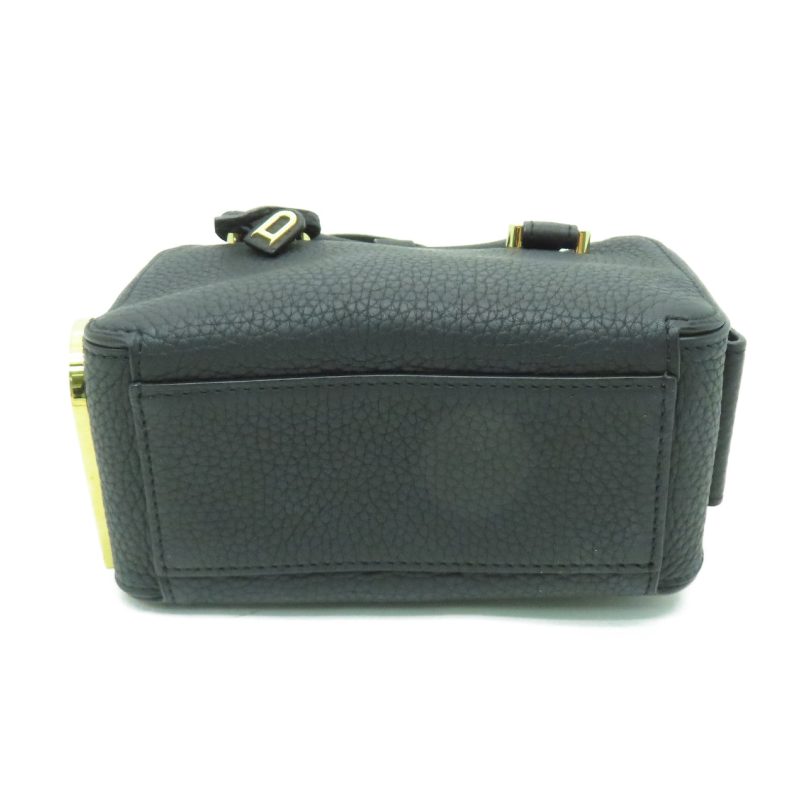 SELECTION Taurillon Soft皮革Cool Box Nano金扣手挽肩背兩用袋黑色