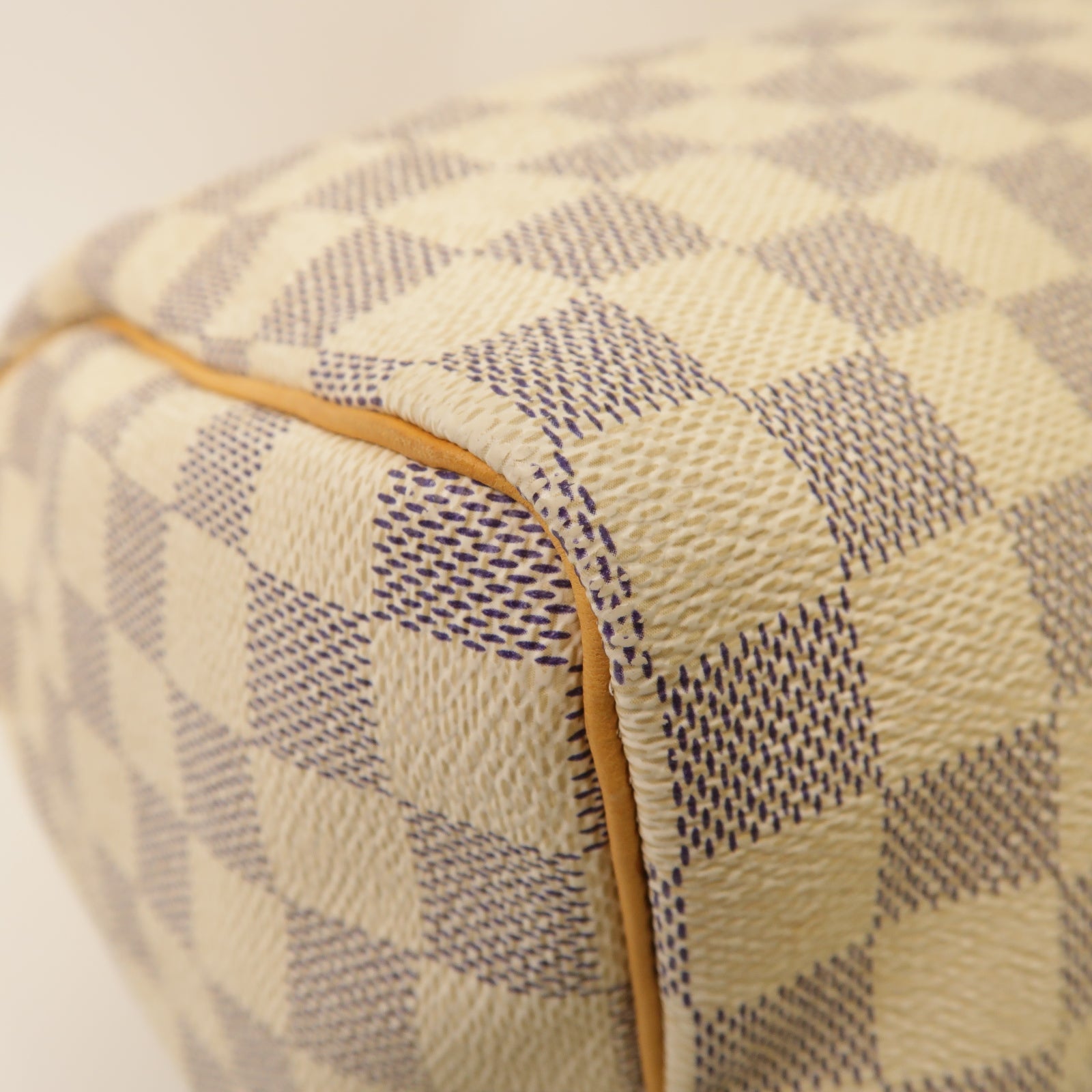 LOUIS VUITTON Damier Azur Speedy 25金扣手挽袋灰色