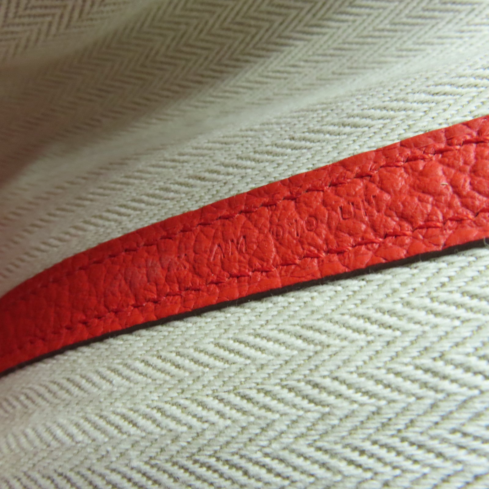 HERMES Country Leather Garden Party TPM Silver Buckle Hand Bag Tomato Red