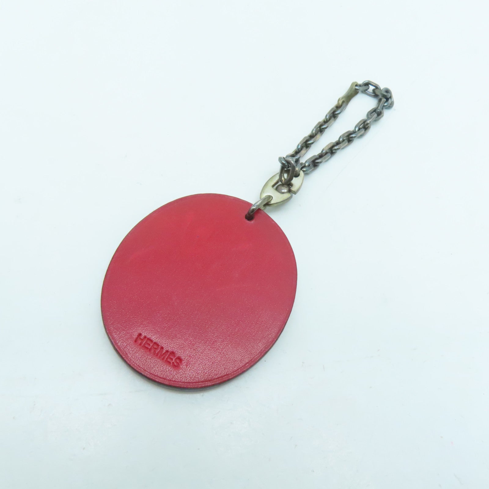 HERMES Leather Ladybug Charm Red/Black
