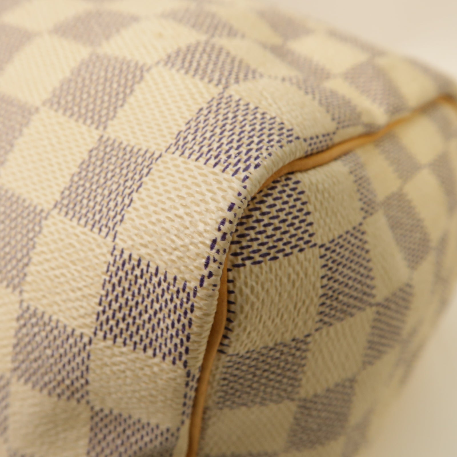 LOUIS VUITTON Damier Azur Speedy 25金扣手挽袋灰色