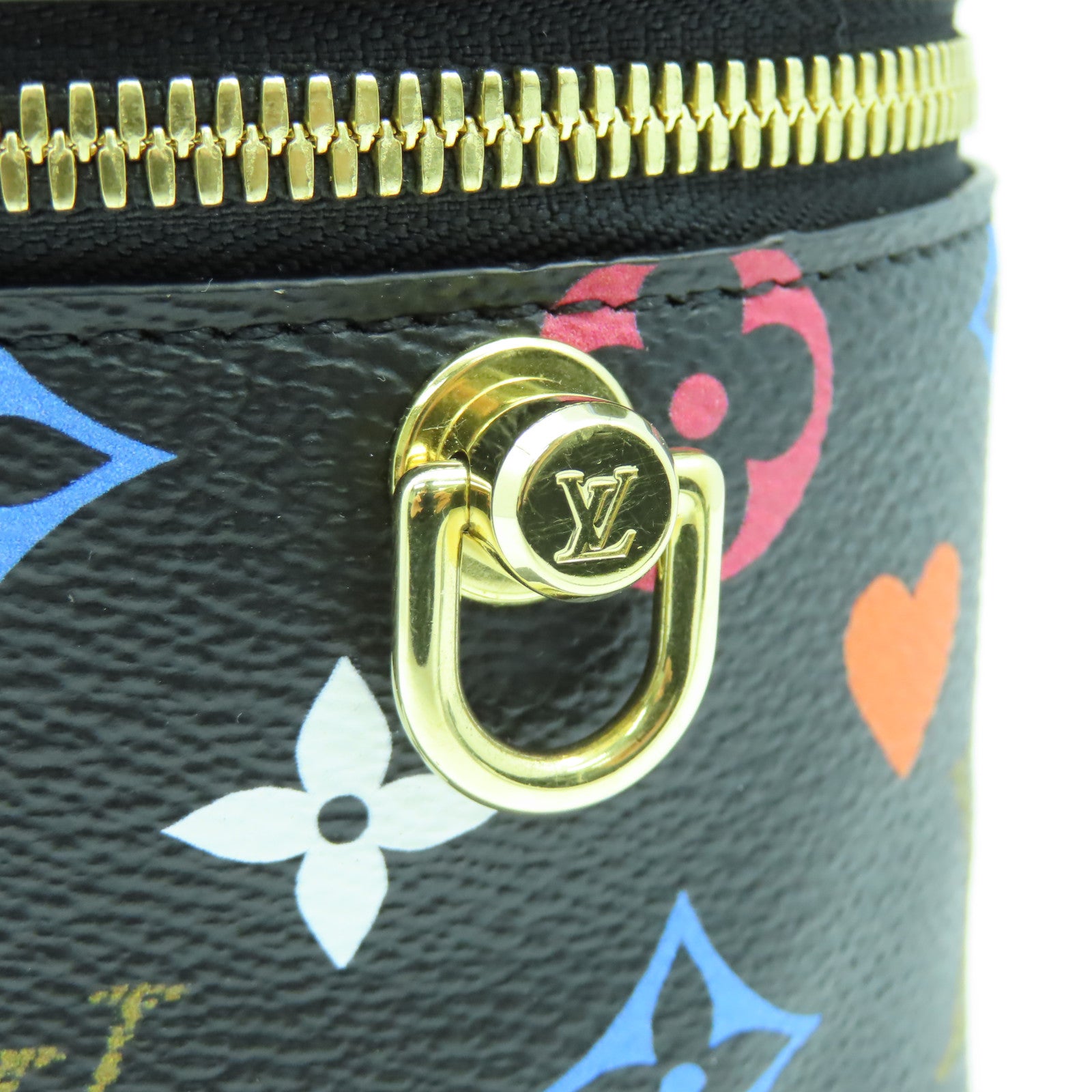 LOUIS VUITTON Game On Monogram Vanity PM金扣手挽肩背兩用袋黑色