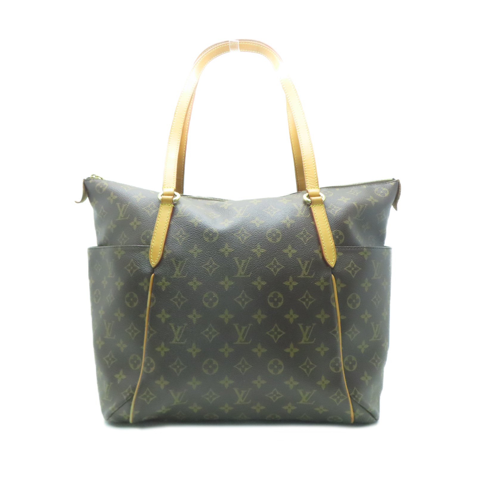 LOUIS VUITTON 塗層帆布Totally GM金扣肩背袋啡色