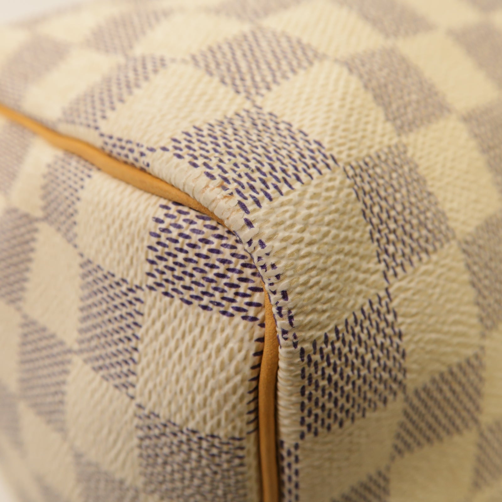 LOUIS VUITTON Damier Azur Speedy 25金扣手挽袋灰色