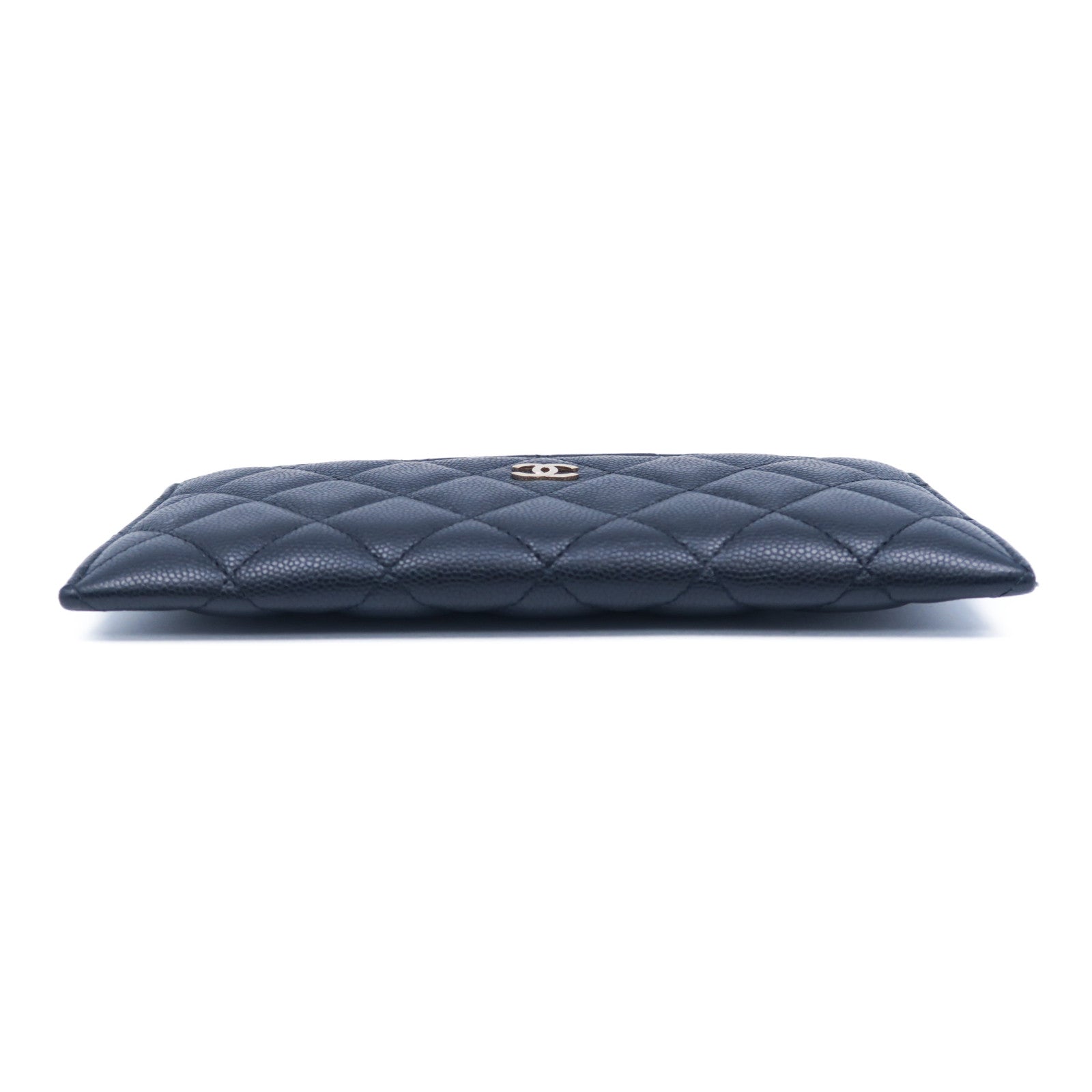 CHANEL 菱格Caviar皮革Wallet金扣長錢包黑色