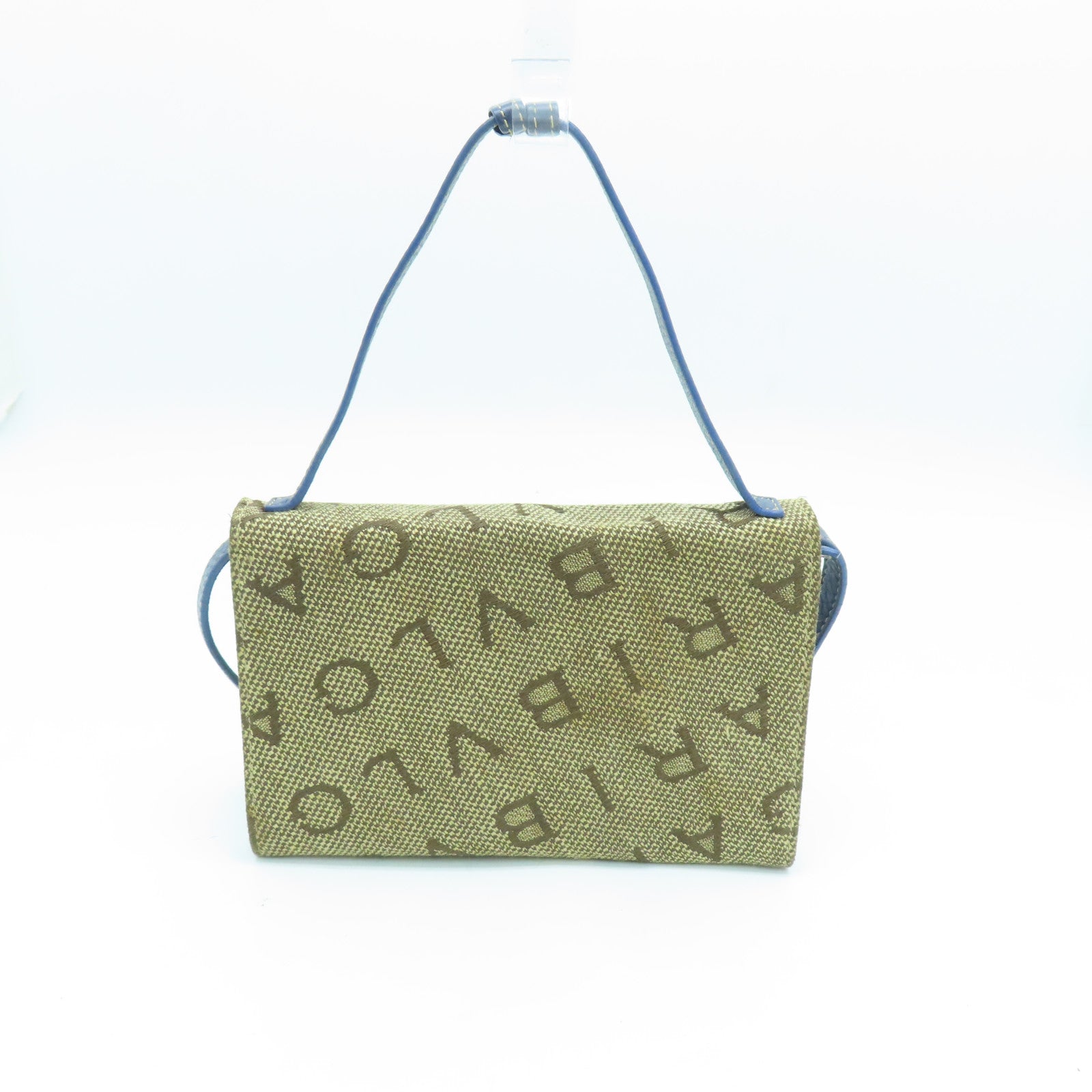 BVLGARI 帆布Shoulder Bag金扣肩背袋啡色/蓝色