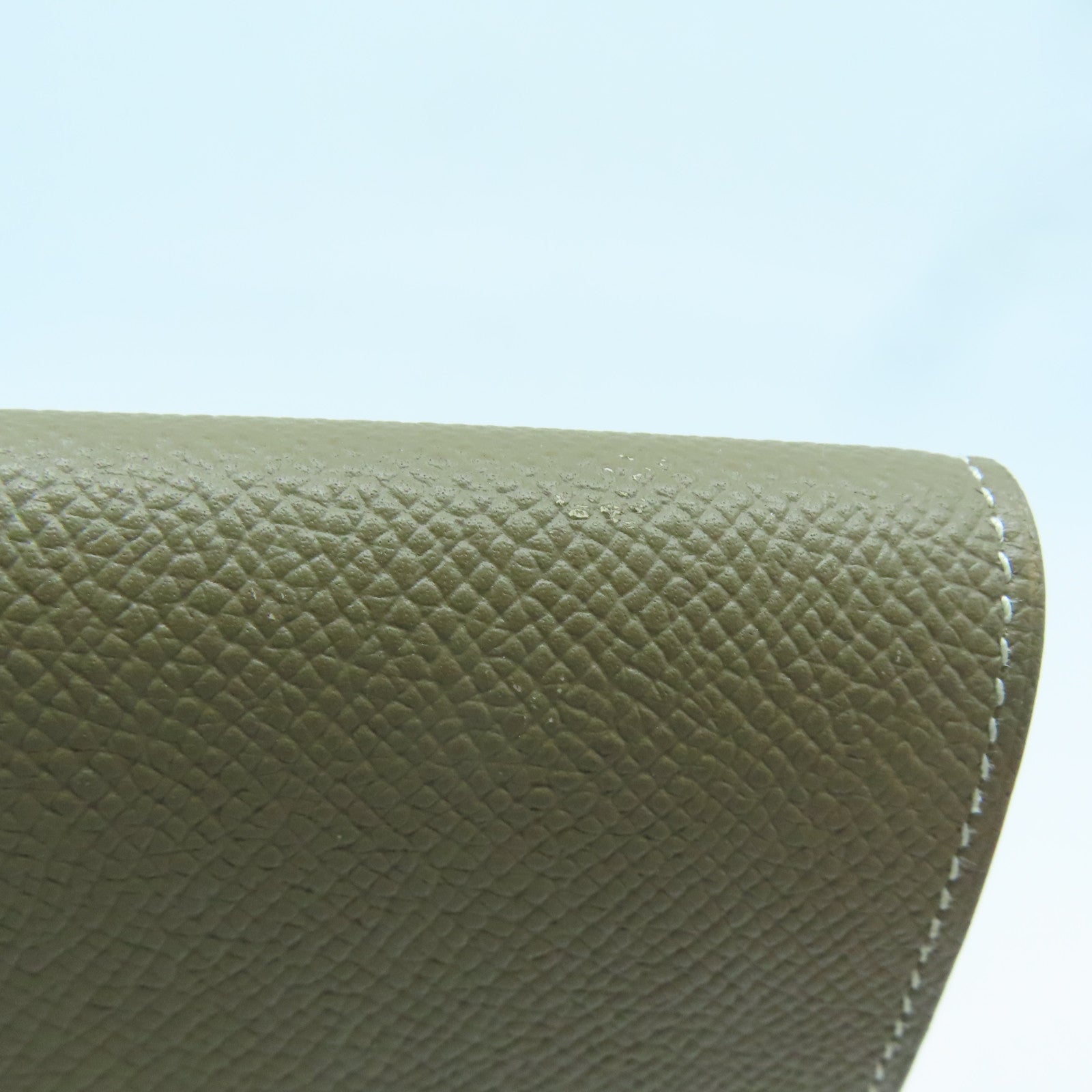 HERMES Epsom皮革Clic金扣錢包啡色