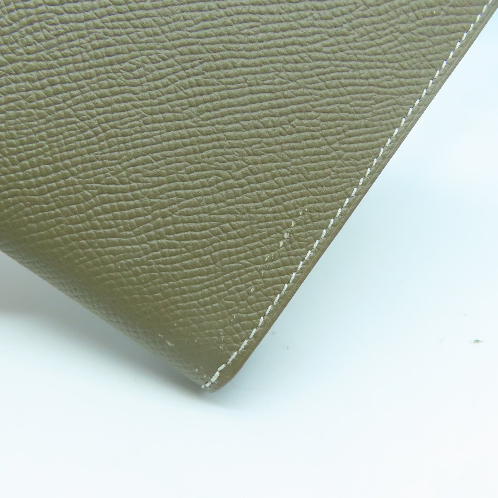 HERMES Epsom皮革Clic金扣錢包啡色