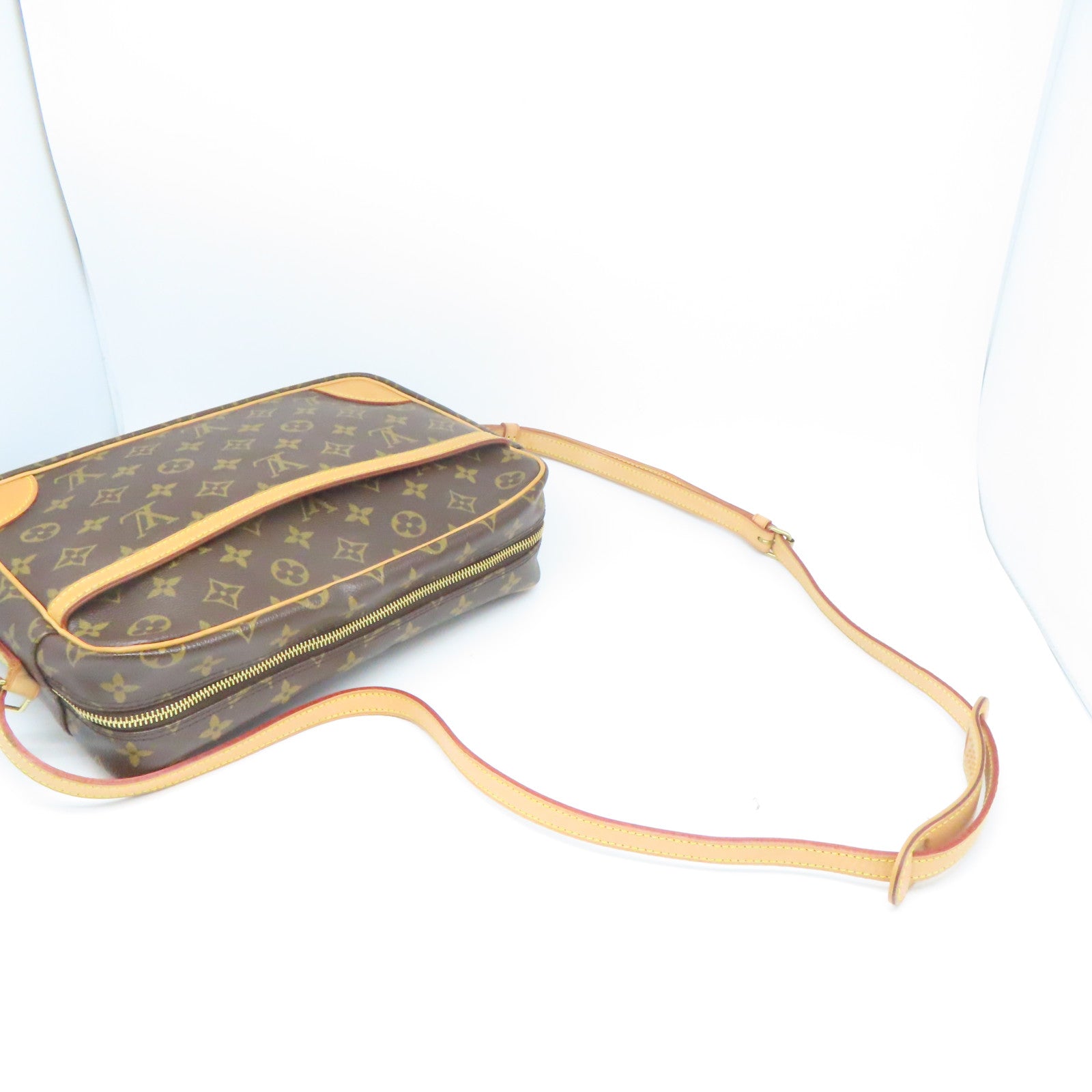 LOUIS VUITTON Monogram Trocadero 30金扣肩背袋啡色