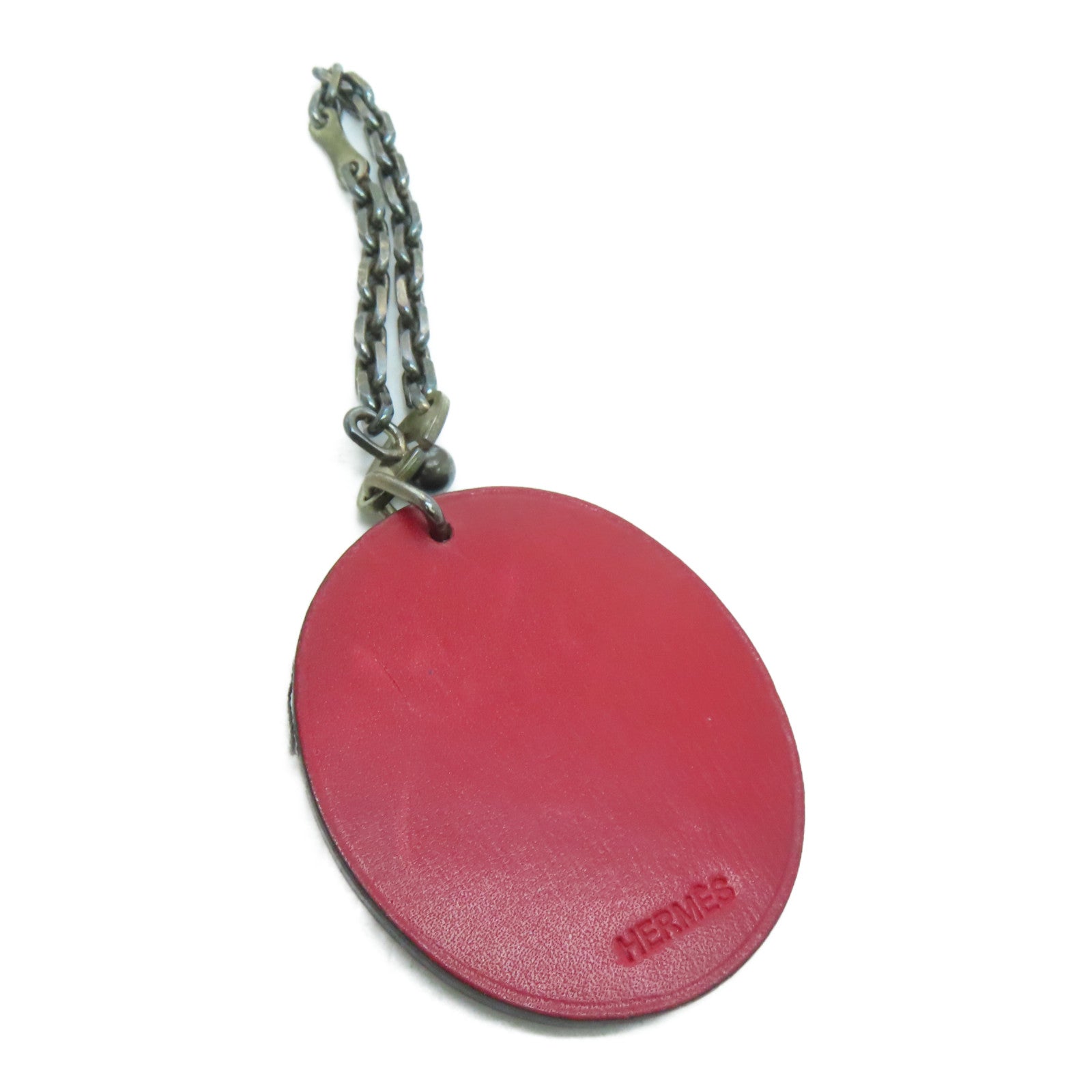 HERMES Leather Ladybug Charm Red/Black