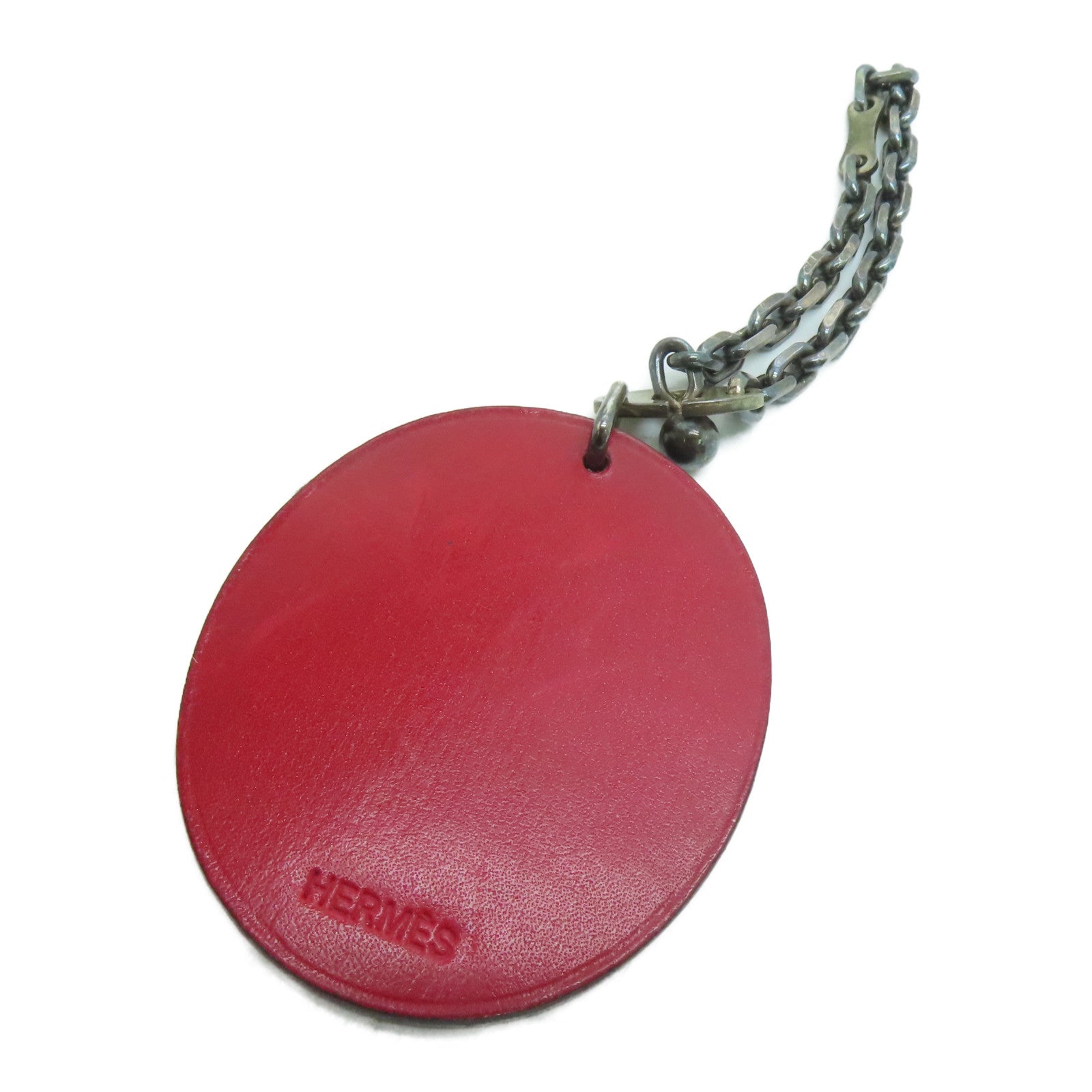HERMES Leather Ladybug Charm Red/Black