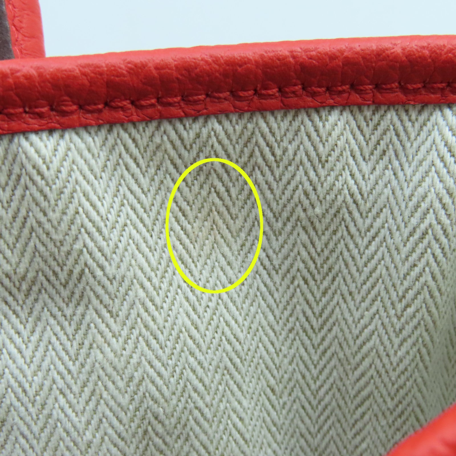 HERMES Country Leather Garden Party TPM Silver Buckle Hand Bag Tomato Red