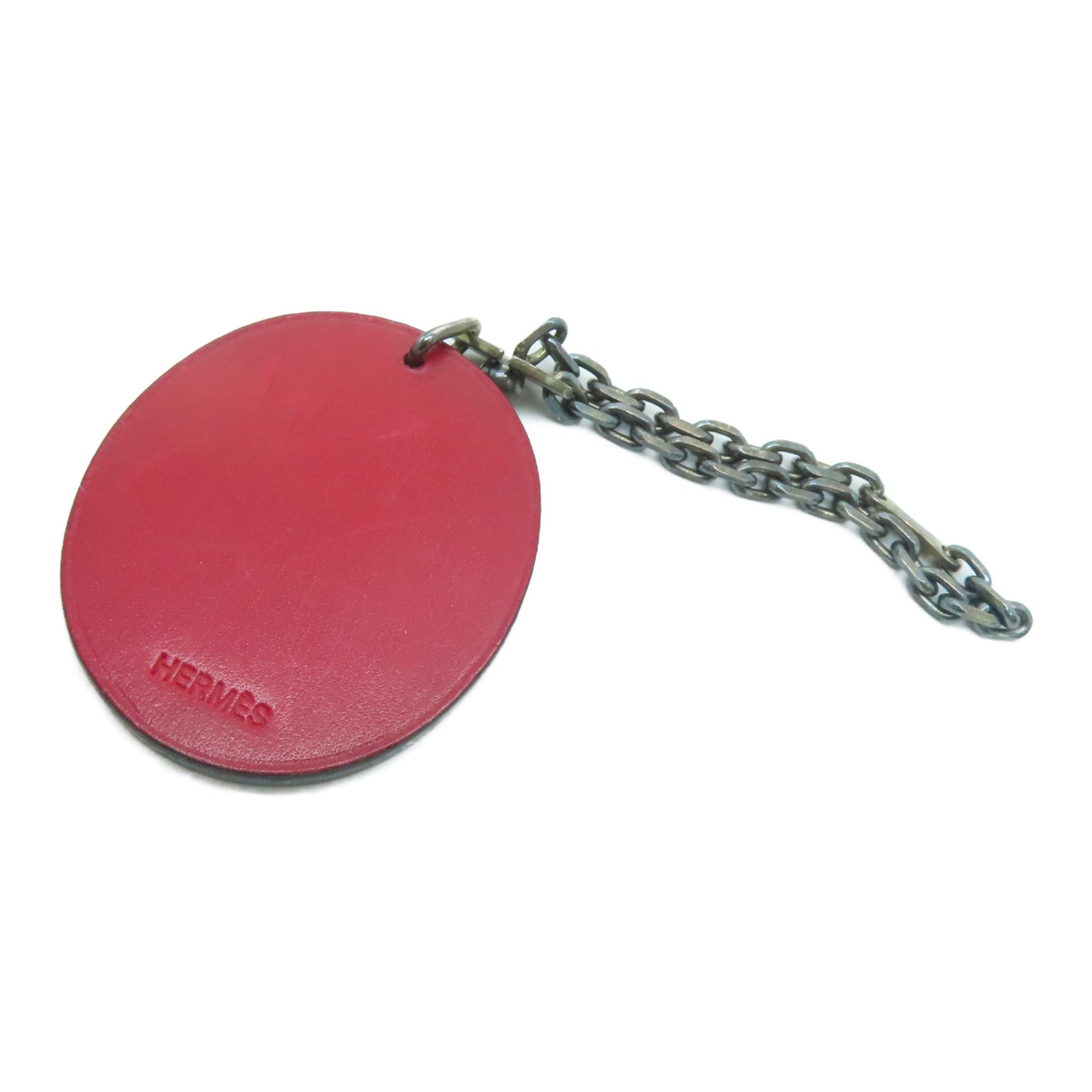 HERMES Leather Ladybug Charm Red/Black