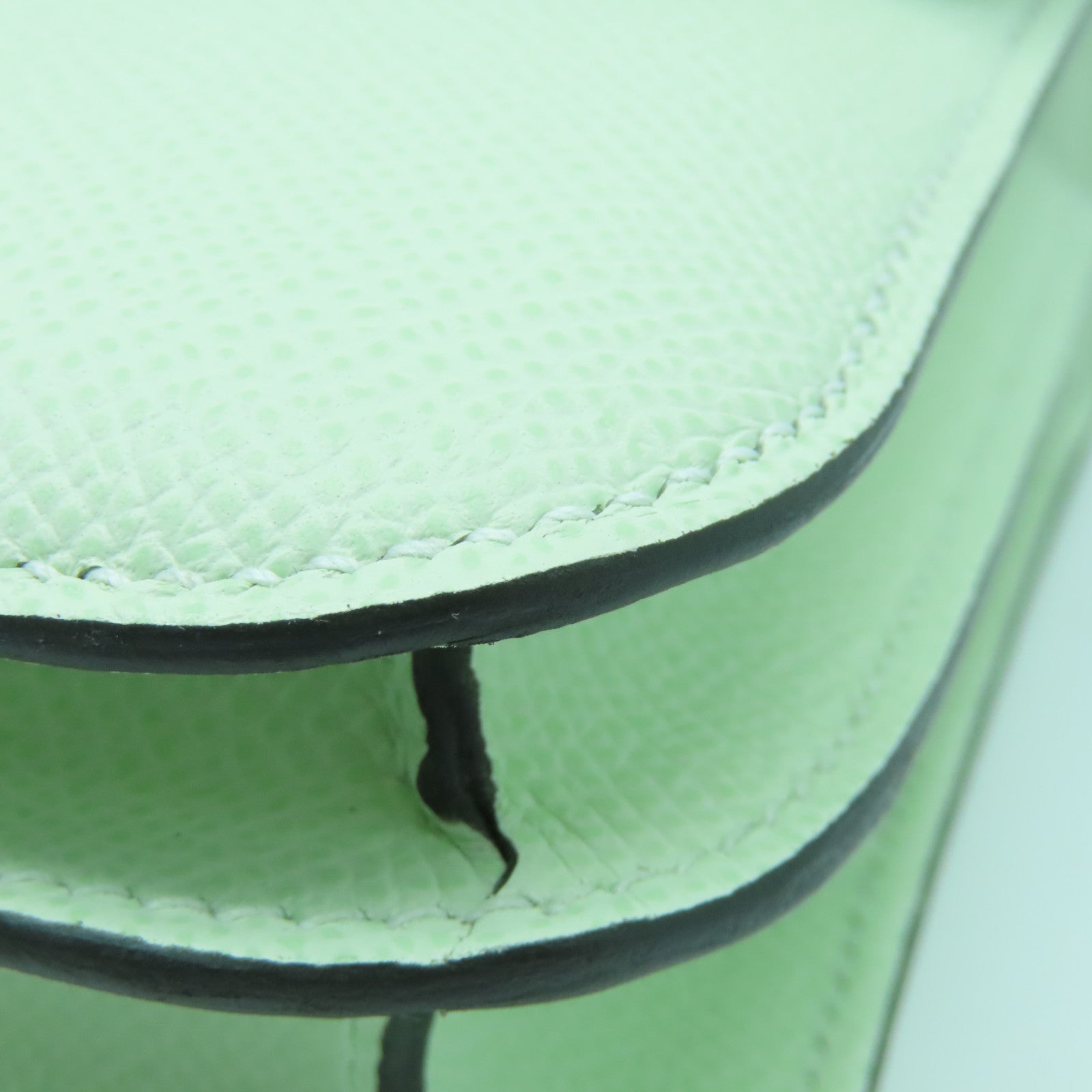 HERMES Veau Epsom皮革Constance Mini金扣肩背袋氣泡綠