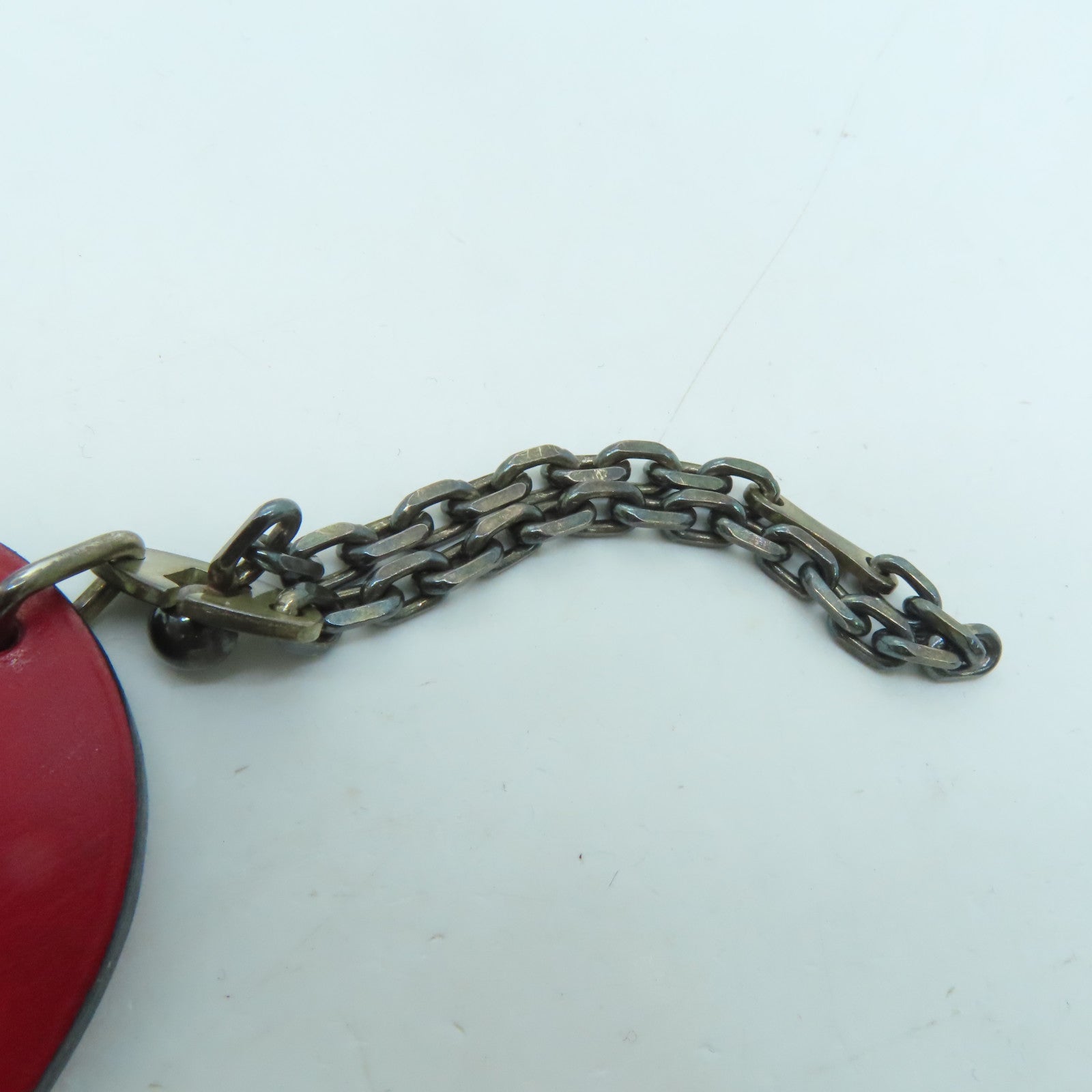 HERMES Leather Ladybug Charm Red/Black