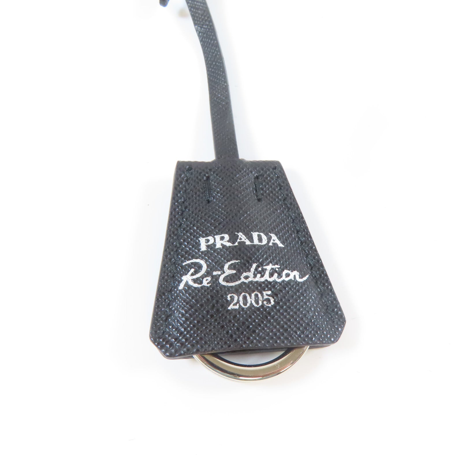 PRADA 尼龍Re-Edition2005銀扣手挽肩背兩用袋黑色