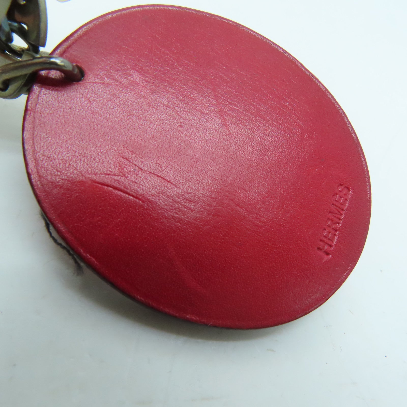 HERMES Leather Ladybug Charm Red/Black