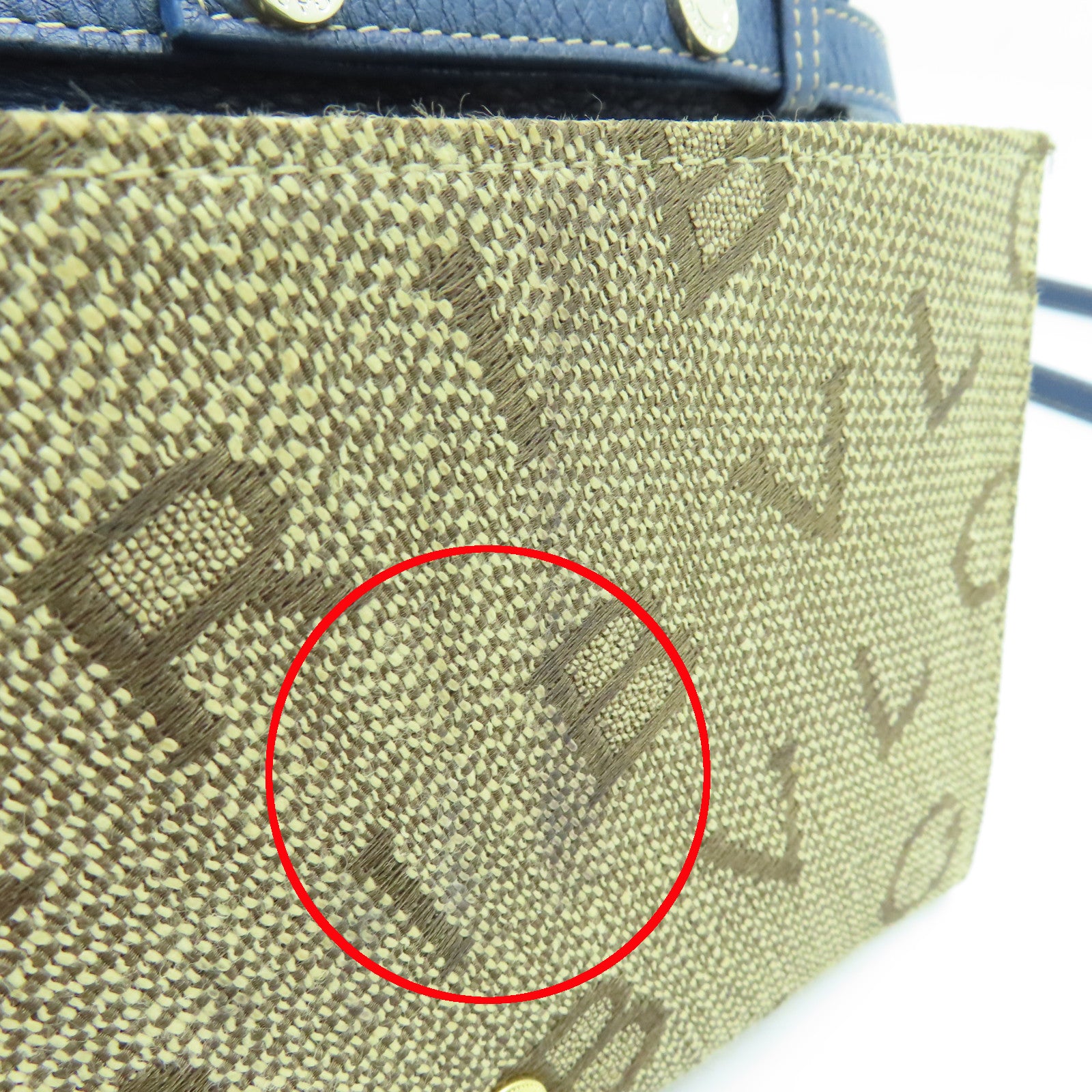 BVLGARI 帆布Shoulder Bag金扣肩背袋啡色/蓝色