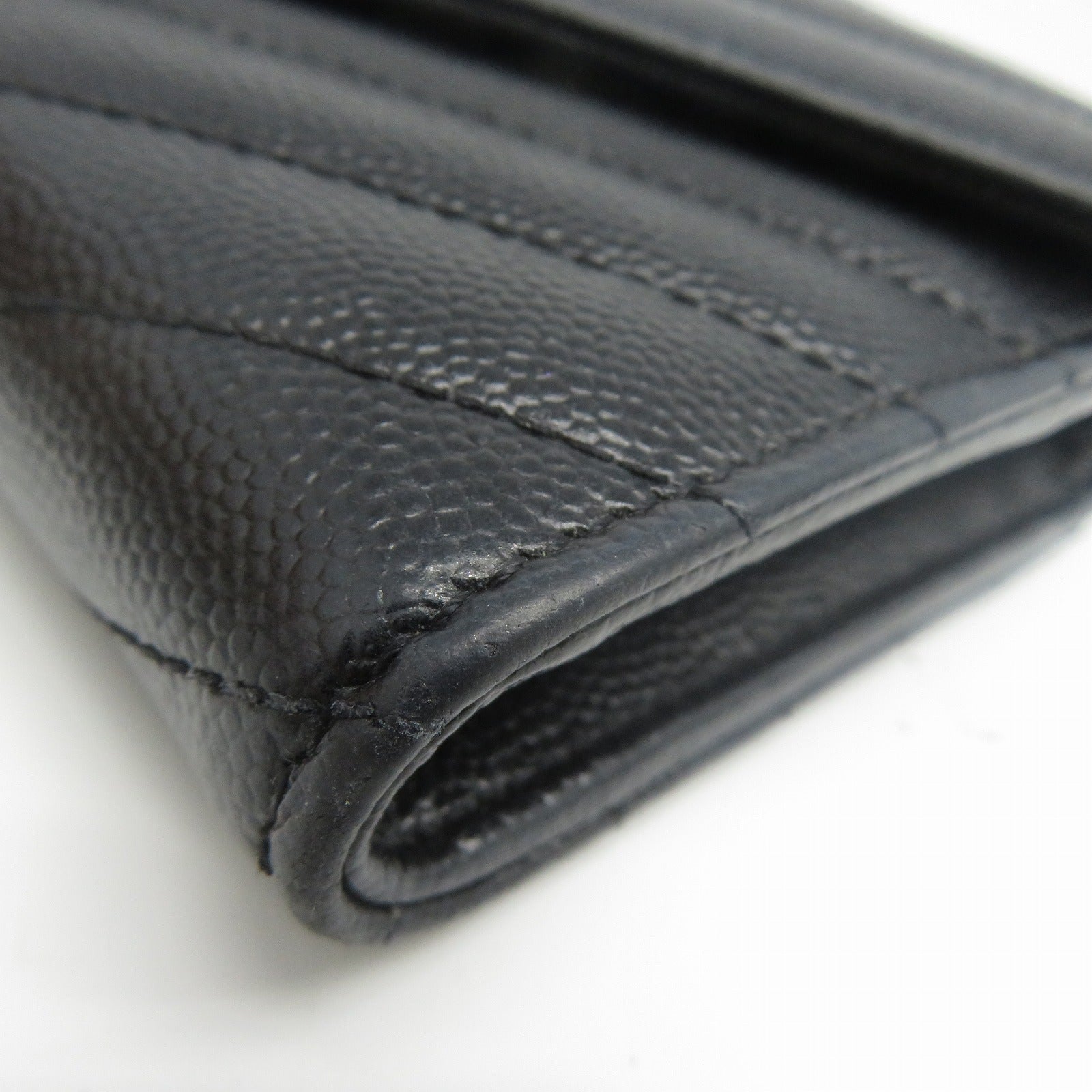 SAINT LAURENT 牛皮皮革Long Wallet金扣長錢包黑色