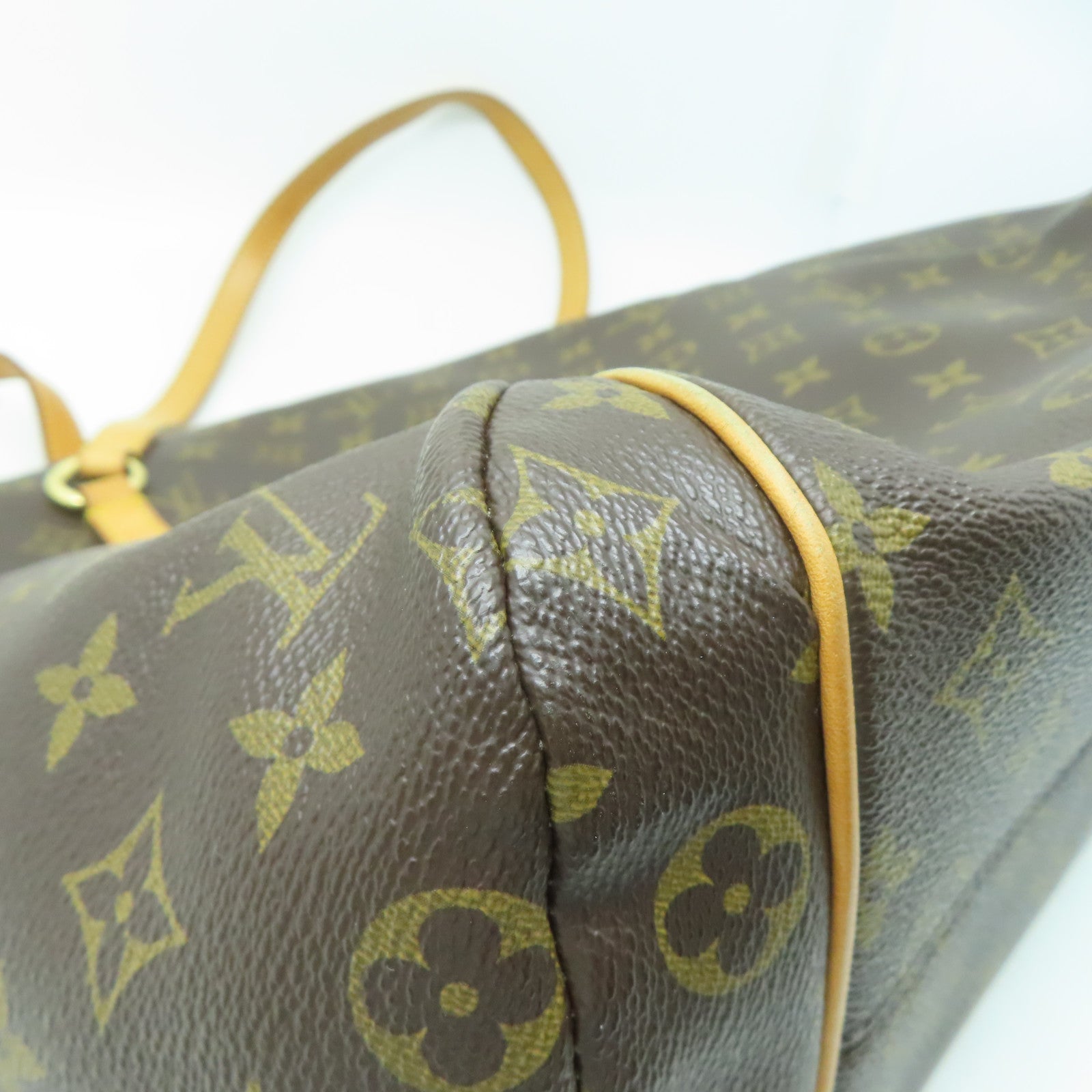 LOUIS VUITTON 塗層帆布Totally GM金扣肩背袋啡色