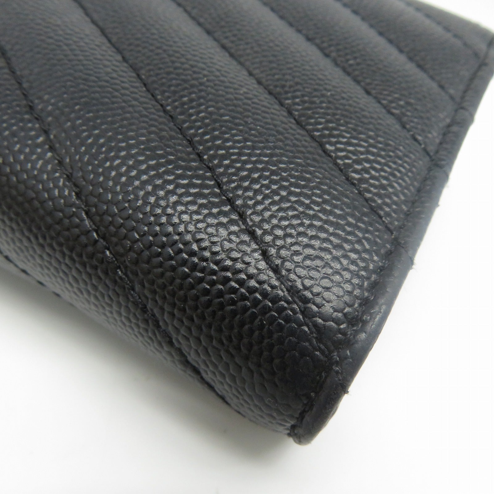 SAINT LAURENT 牛皮皮革Long Wallet金扣長錢包黑色