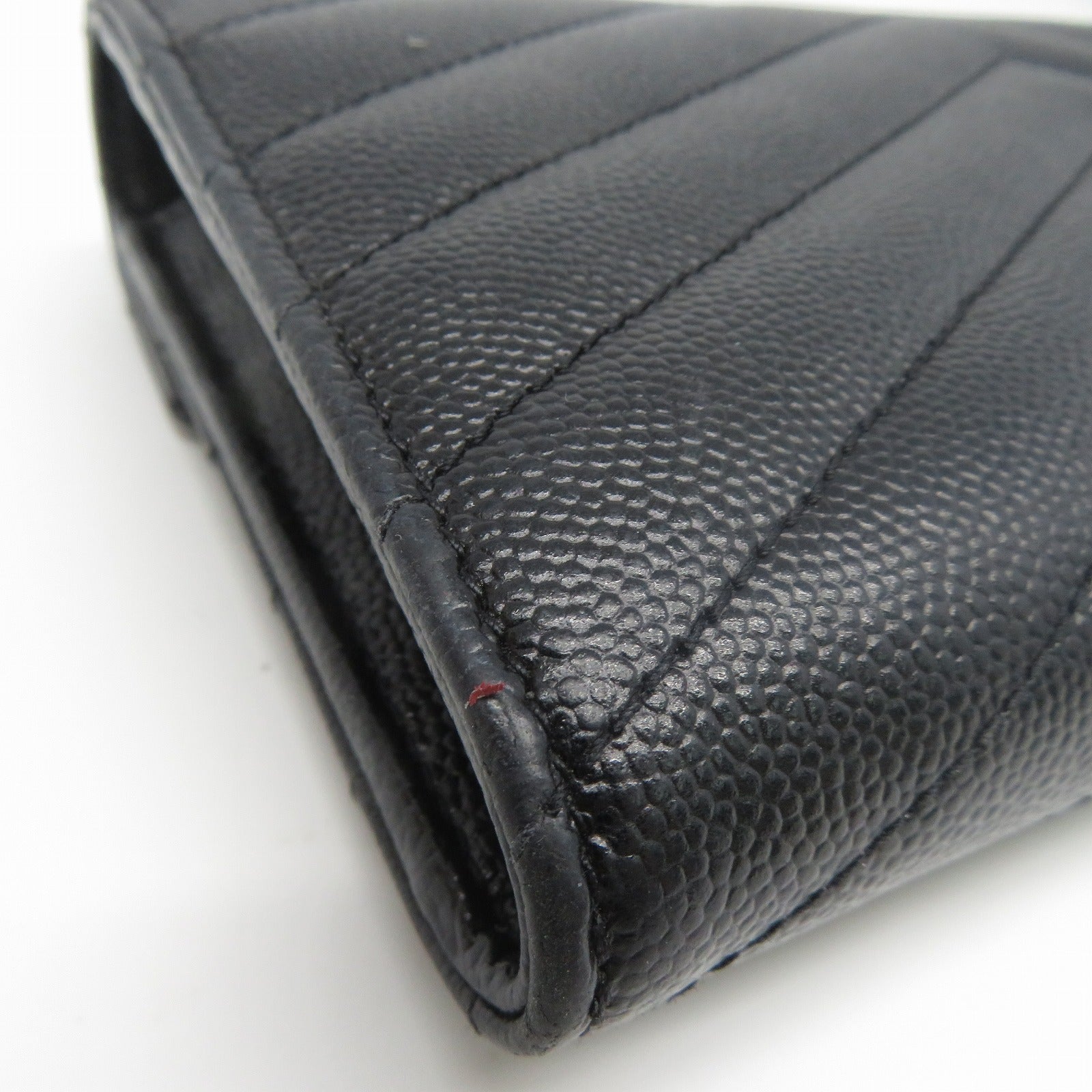 SAINT LAURENT 牛皮皮革Long Wallet金扣長錢包黑色