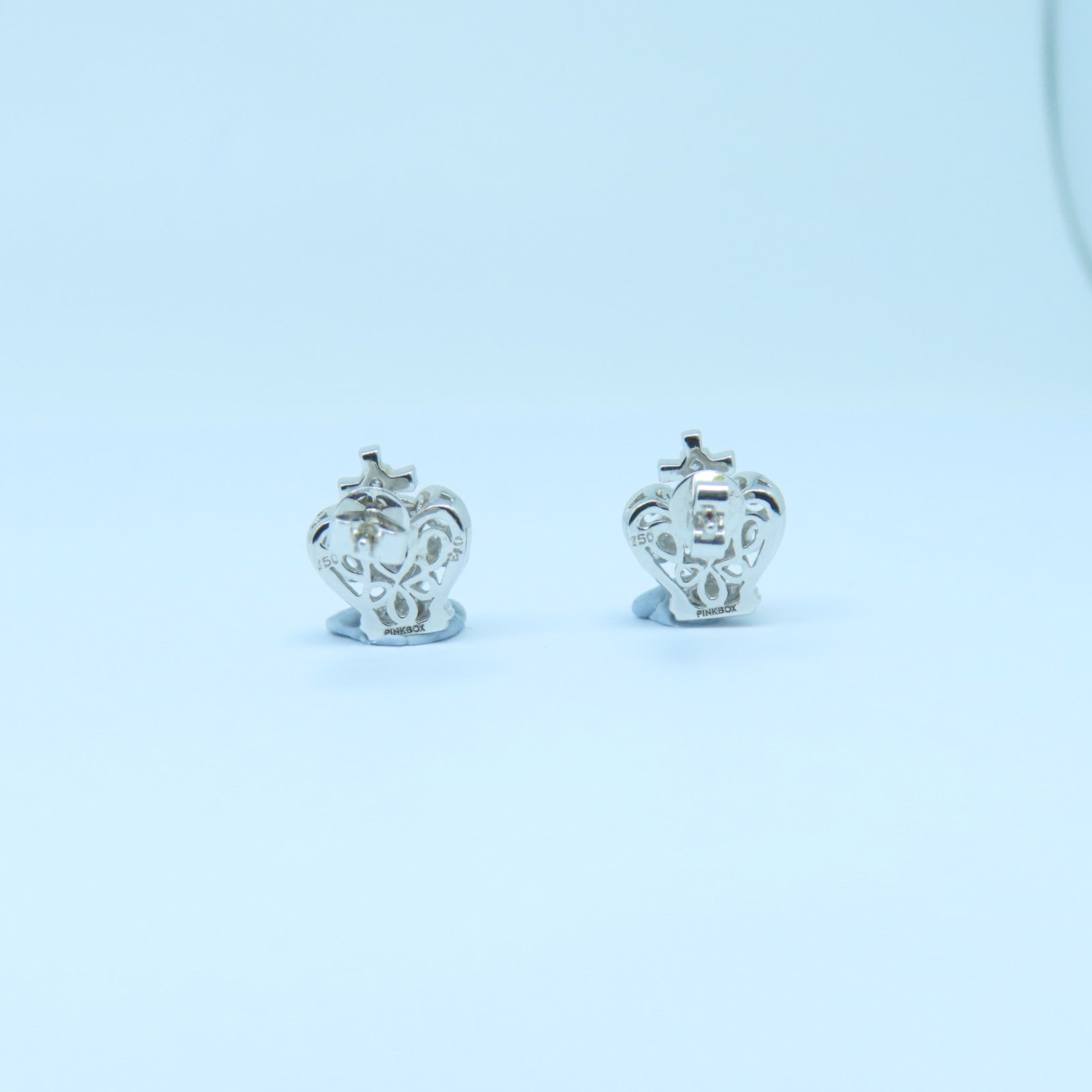 JEWELRY 18K白金Earrings銀扣耳環銀色
