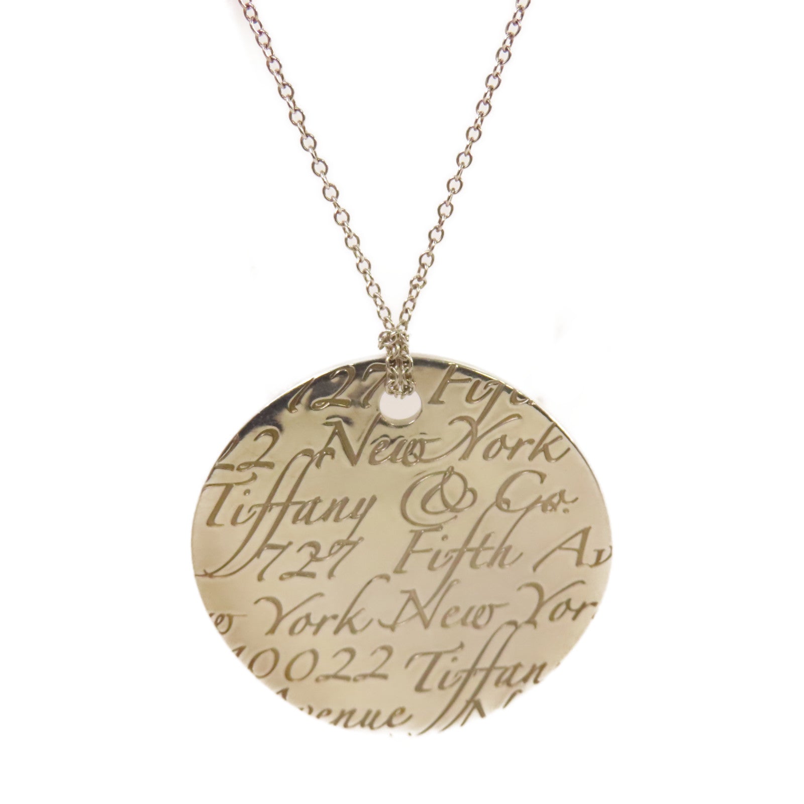 TIFFANY＆CO 925純銀Large Round Necklace項鏈