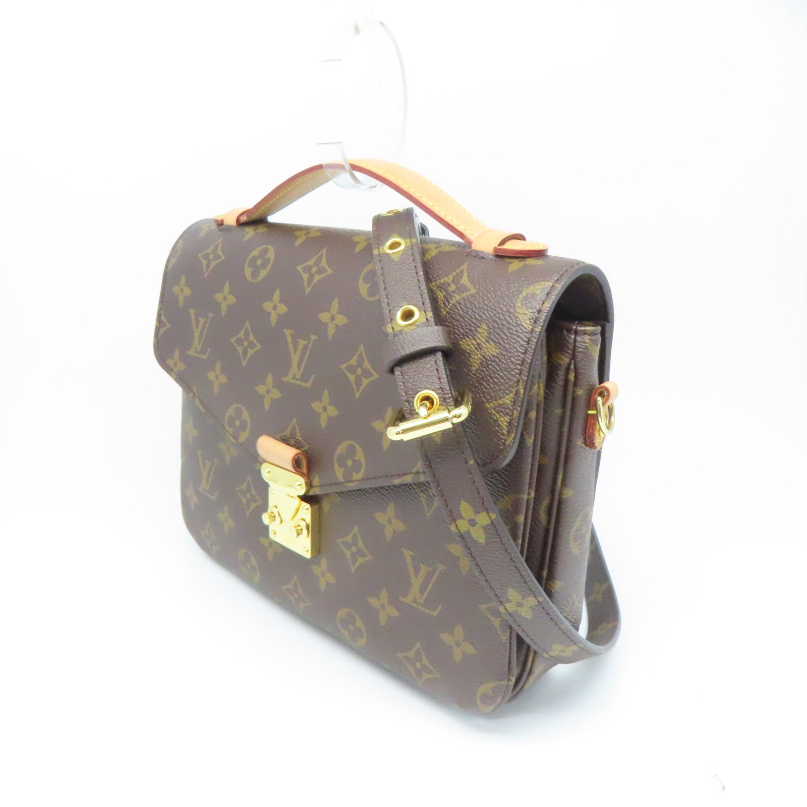 LOUIS VUITTON Monogram Pochette Metis金扣手挽肩背两用袋啡色
