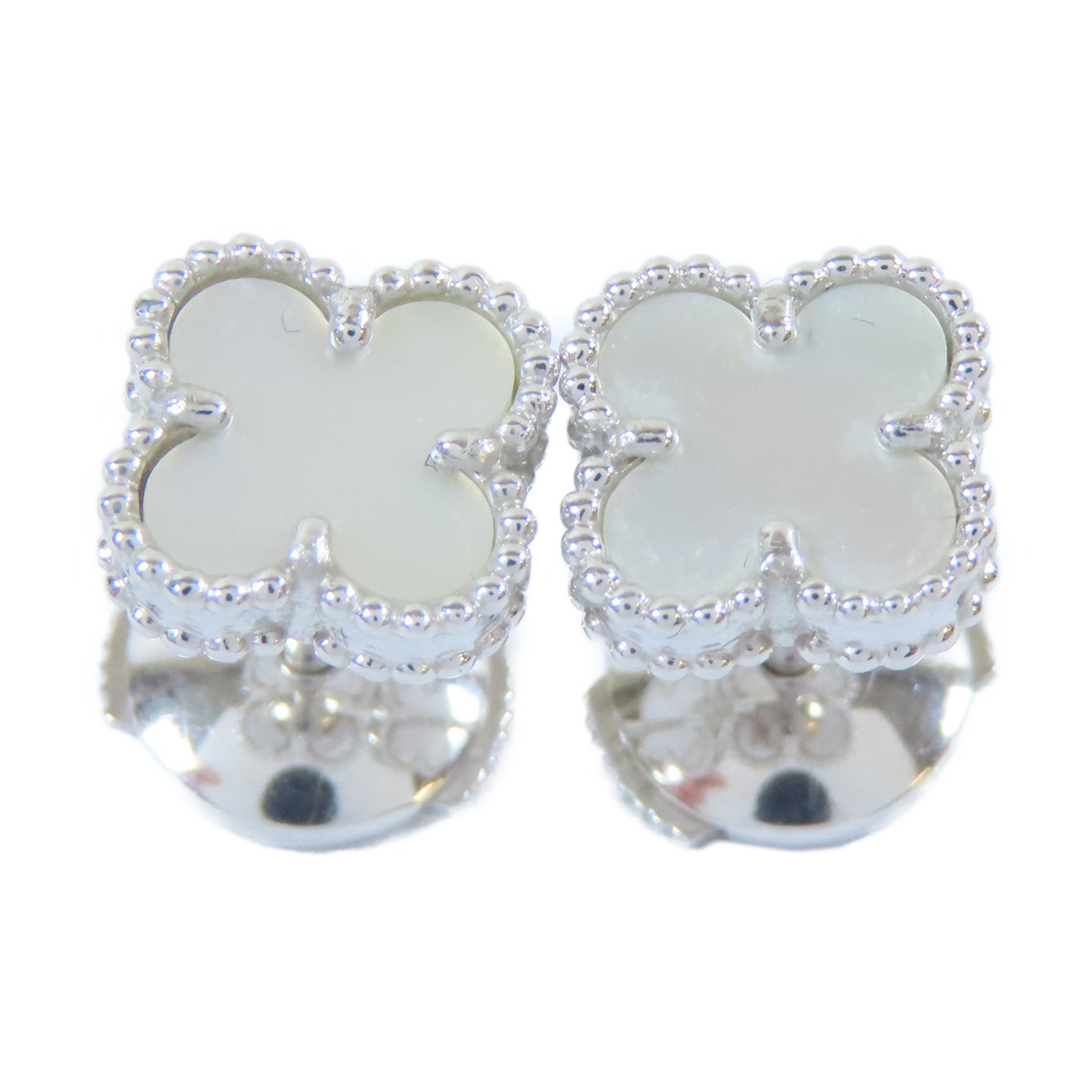 Van Cleef & Arpels 18K白金Sweet Alhambra Earrings耳環